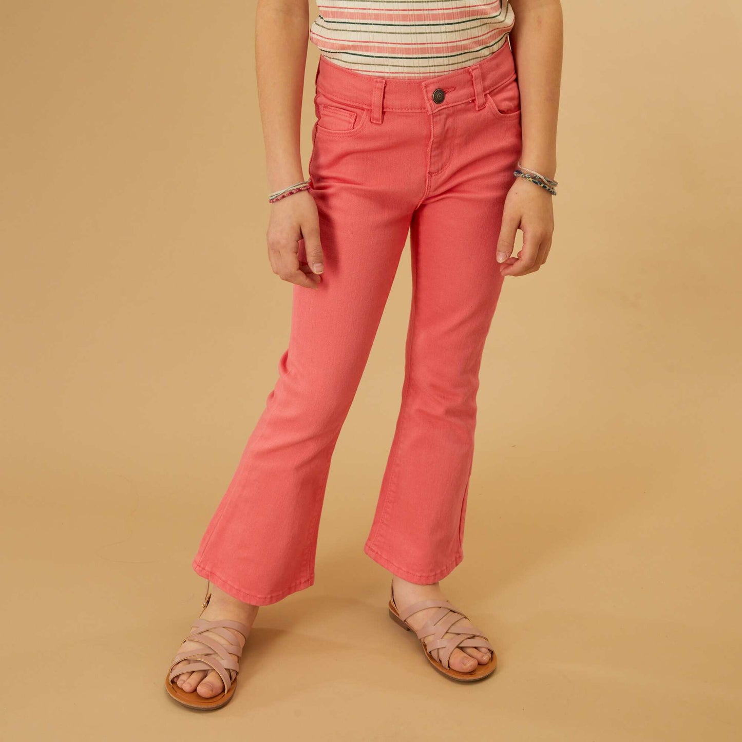 Pantalon uni rose