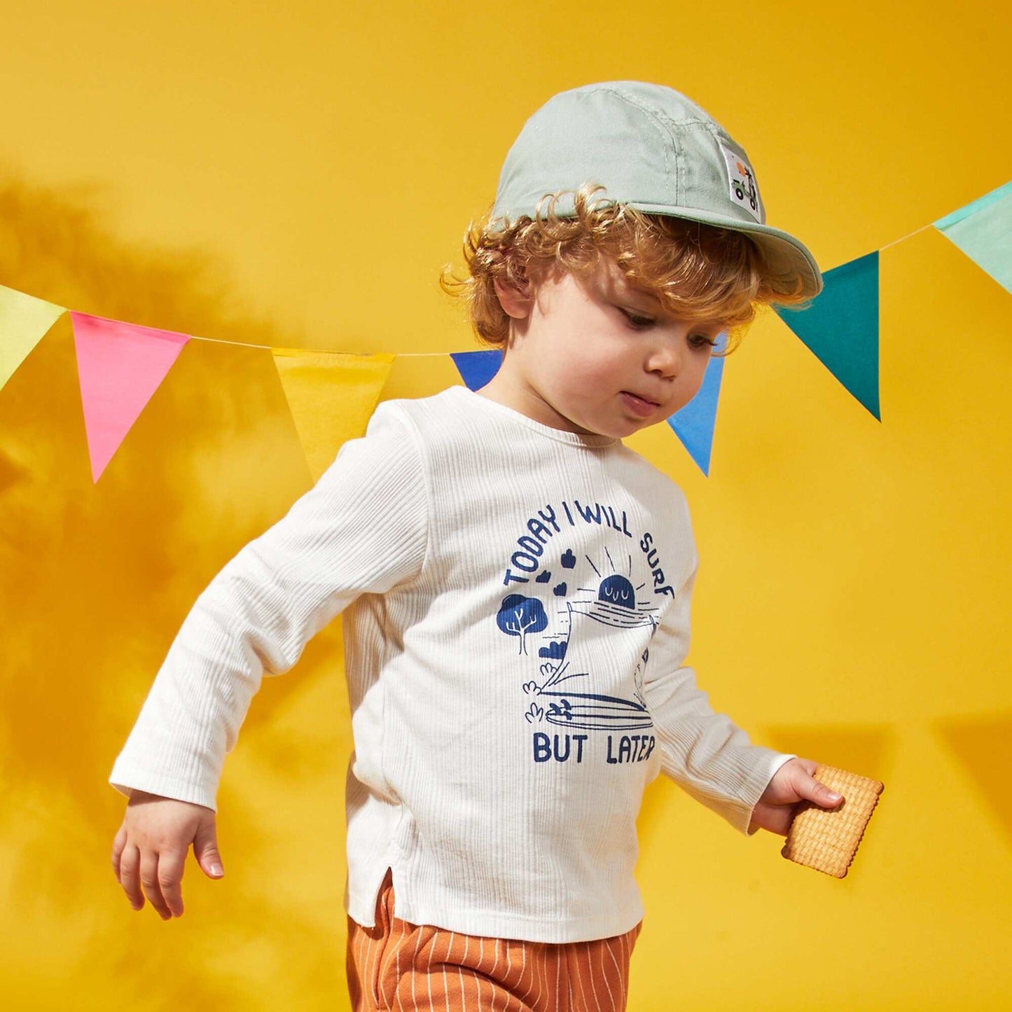 T-shirt en jersey manches longues Blanc