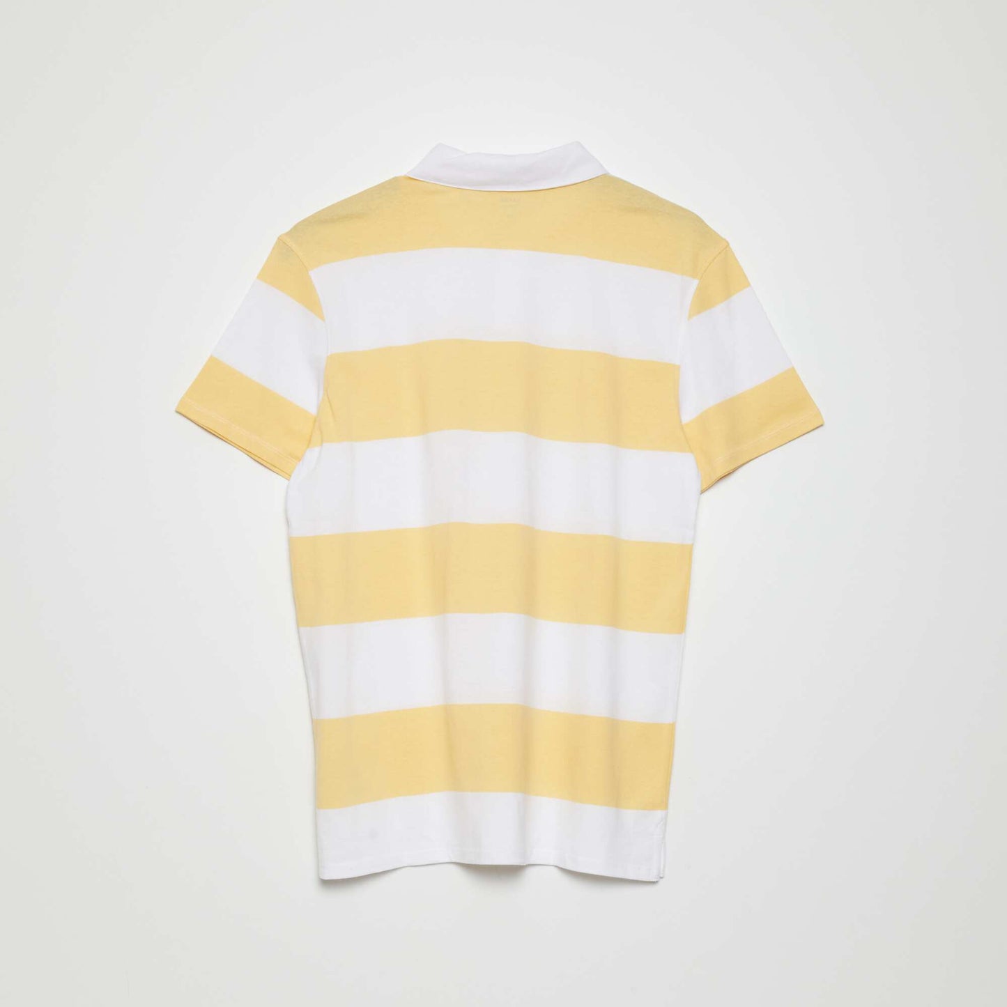 Polo en jersey rayures jaune or