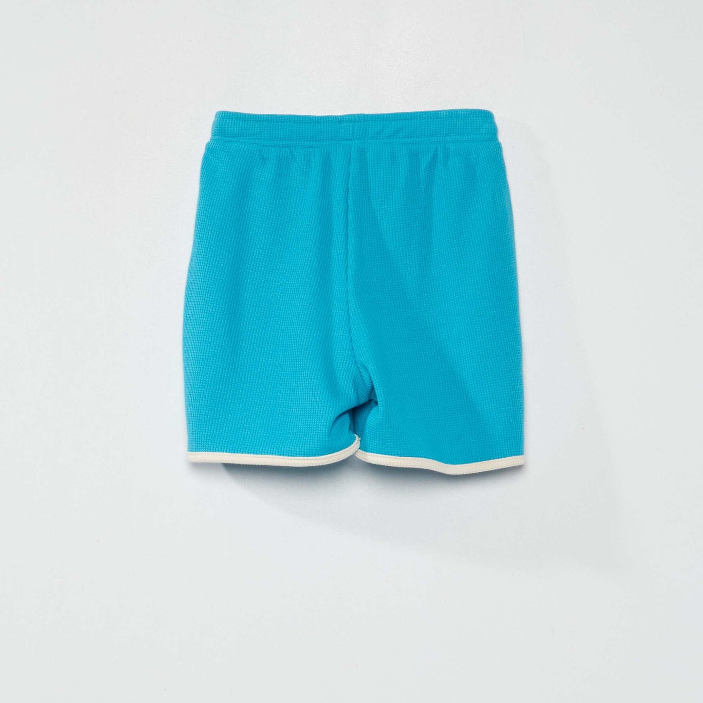 Short en nid d'abeilles Bleu