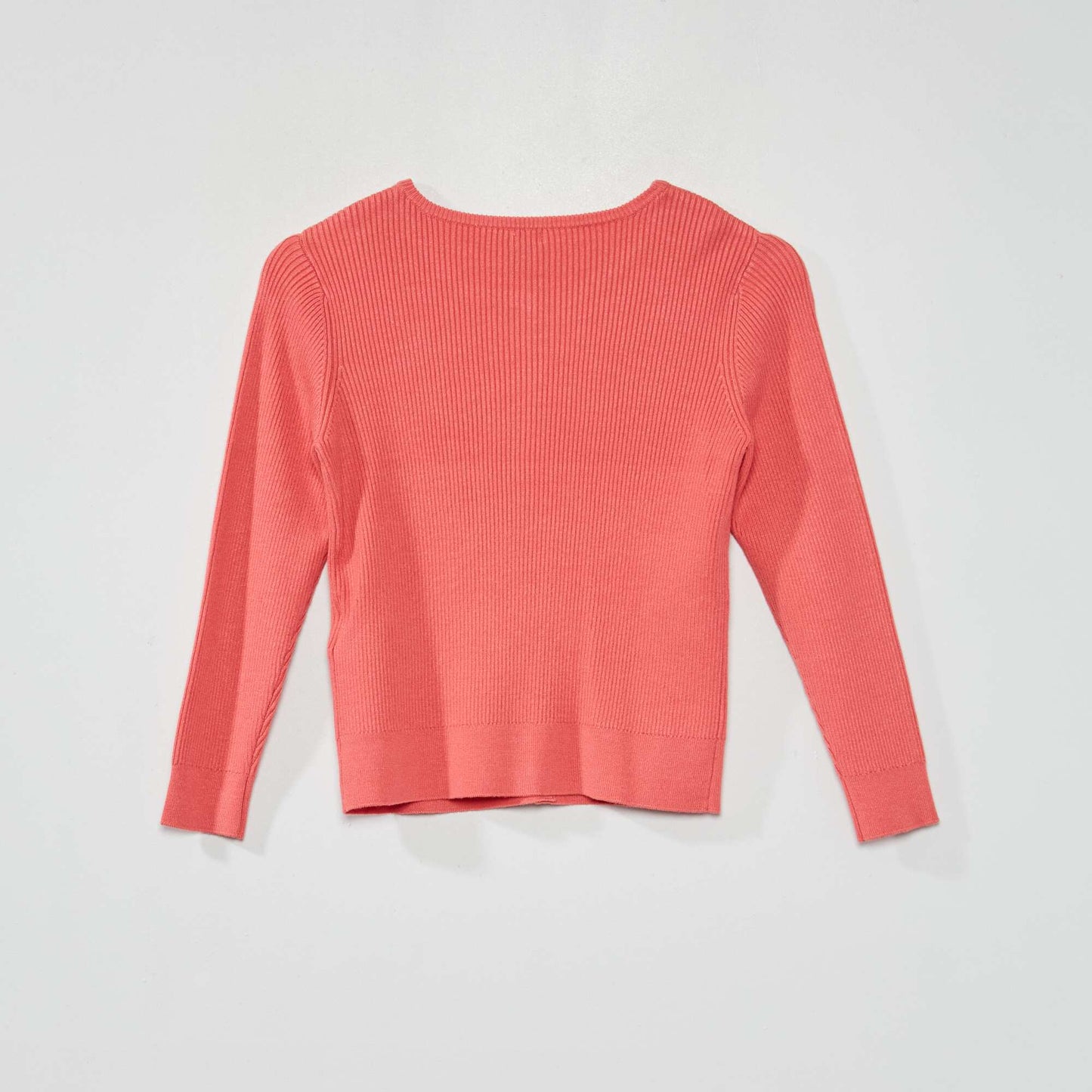 Gilet uni en maille c tel e rose