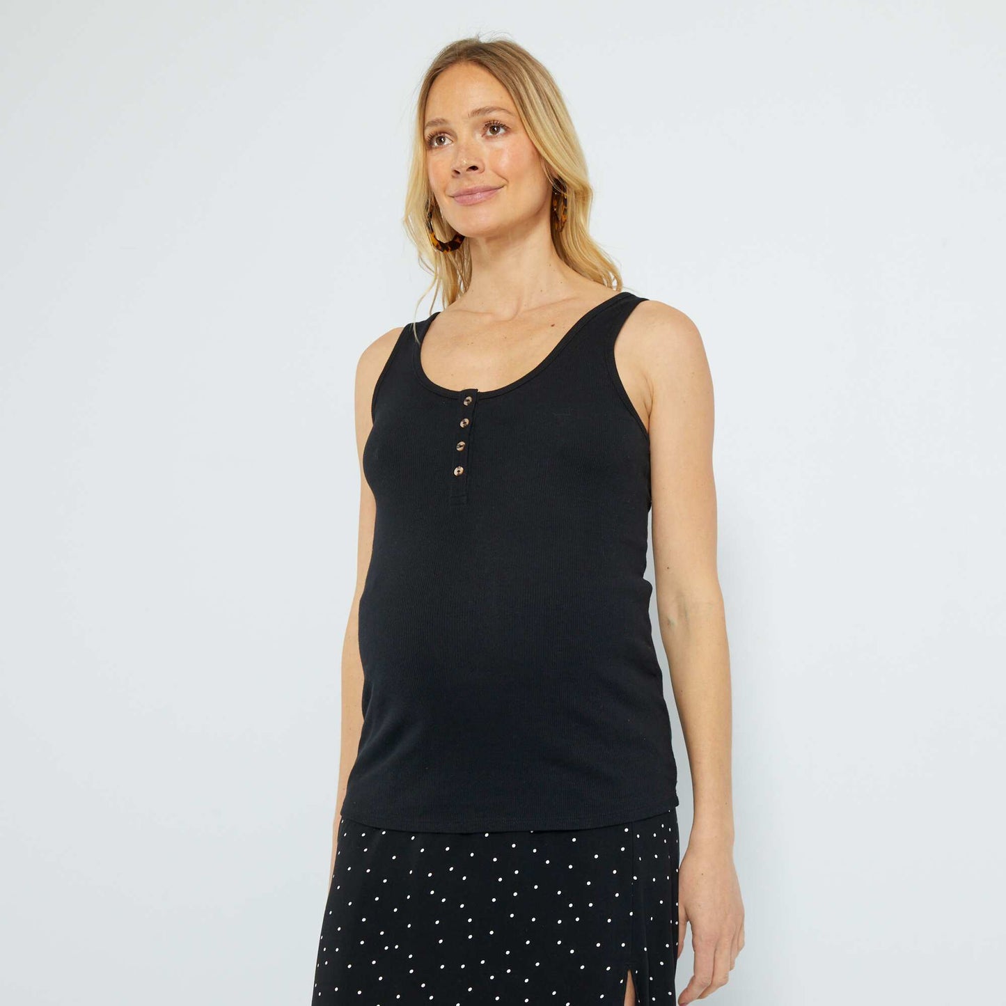 D bardeur de grossesse en jersey noir