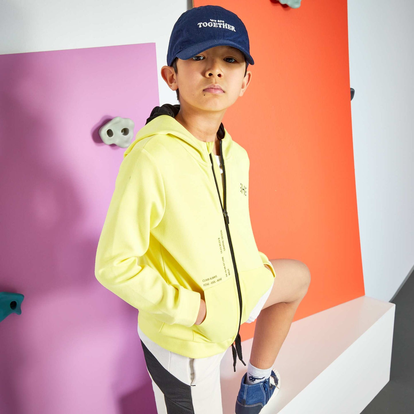 Sweat capuche Jaune