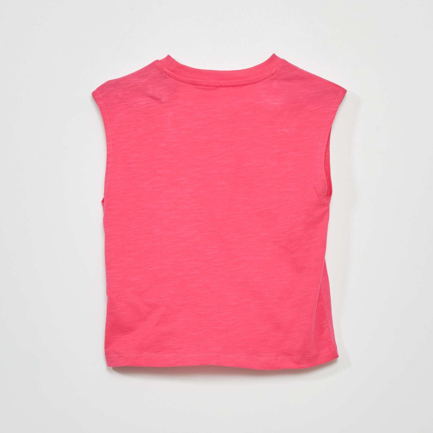T-shirt en jersey avec sequins Rose fonc