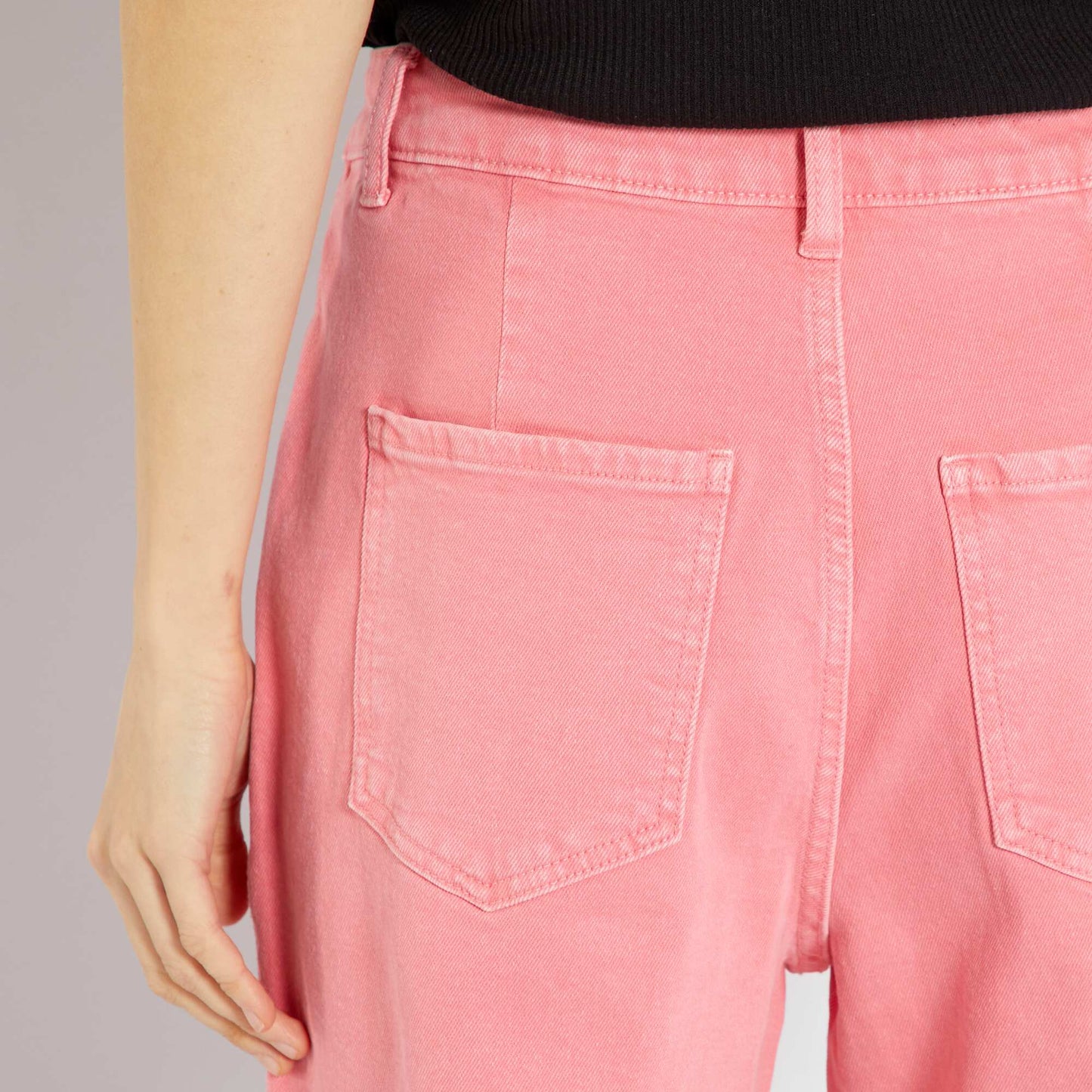 Jean mom taille tr s haute Rose