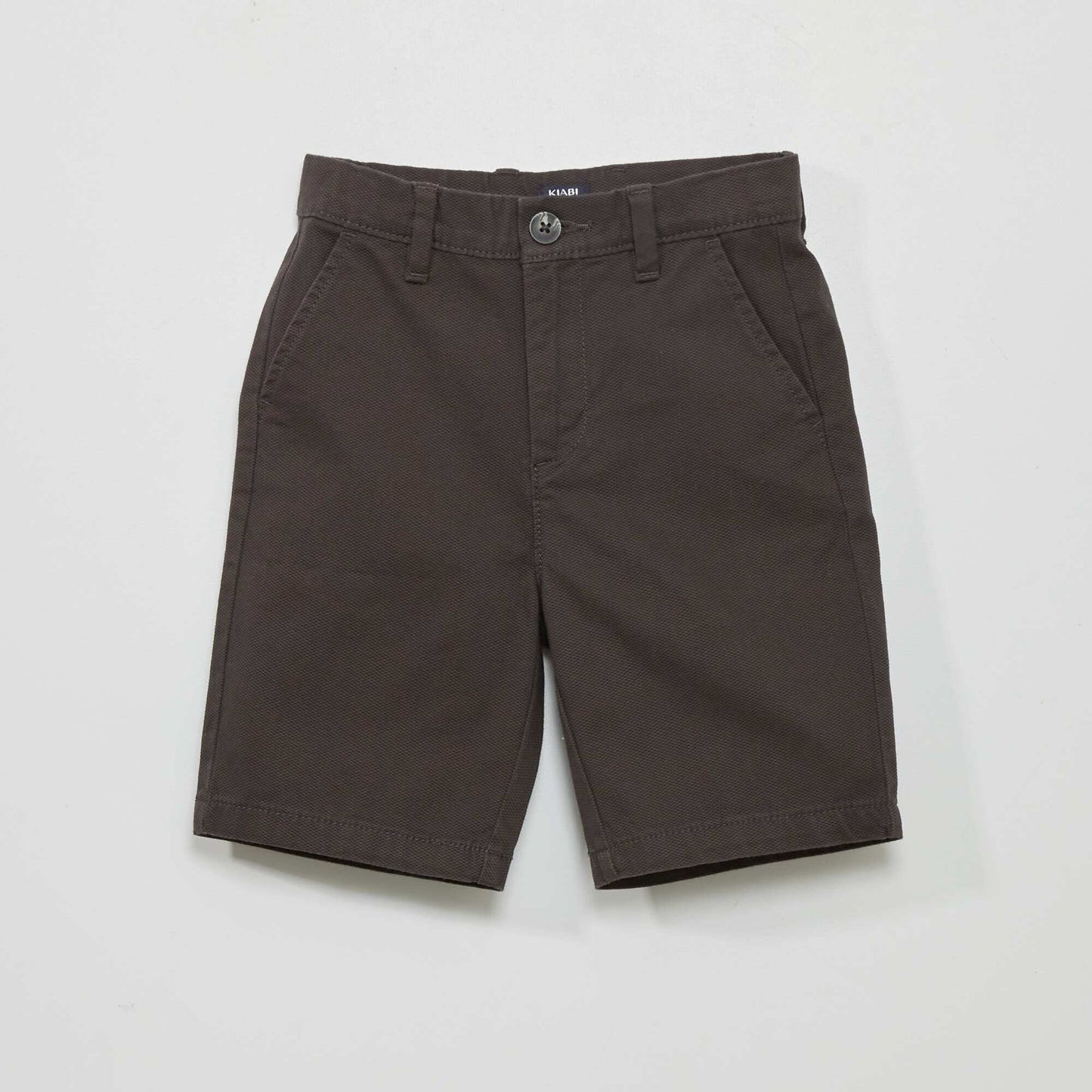 Bermuda chino slim gris fonc