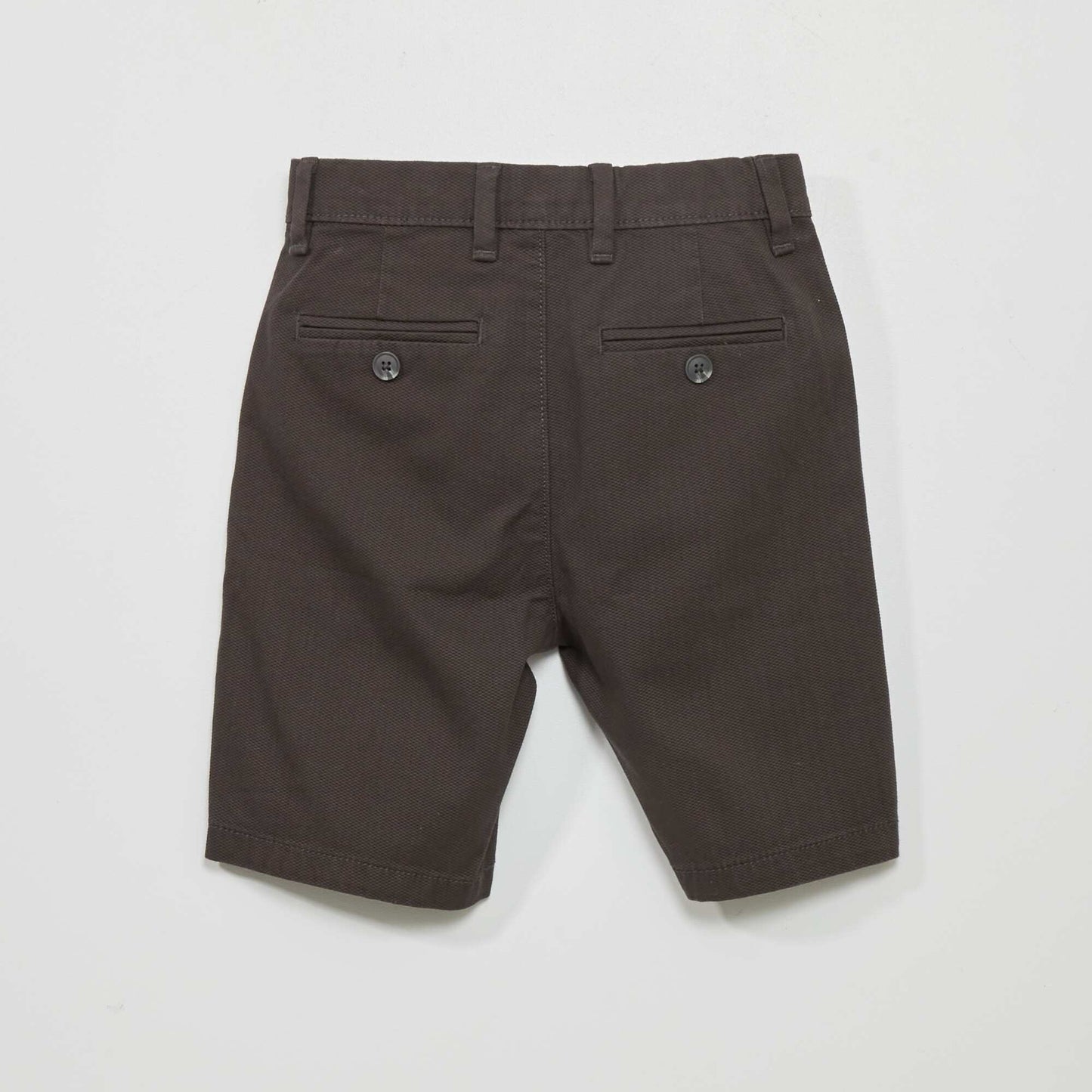 Bermuda chino slim gris fonc