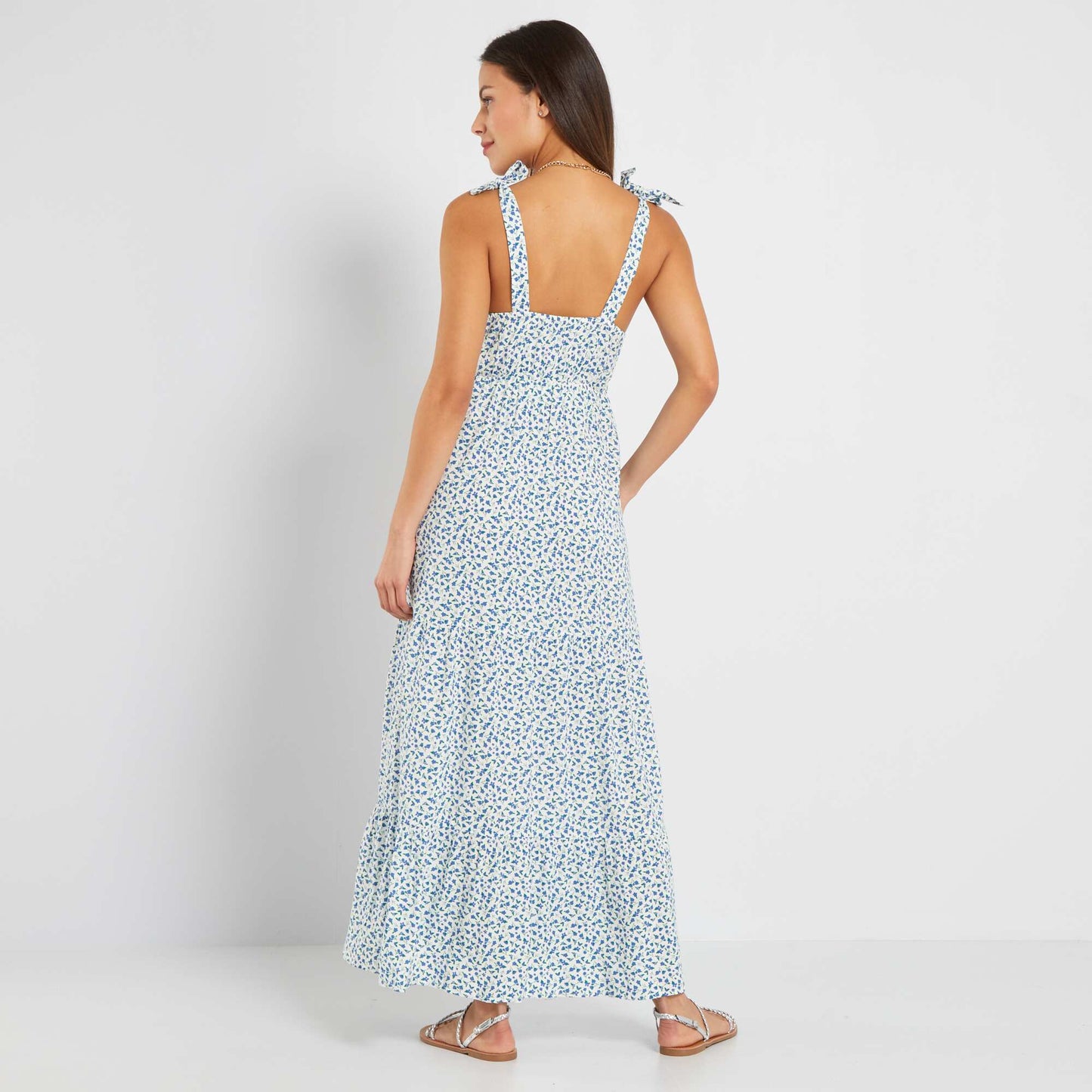 Robe longue maternit Blanc