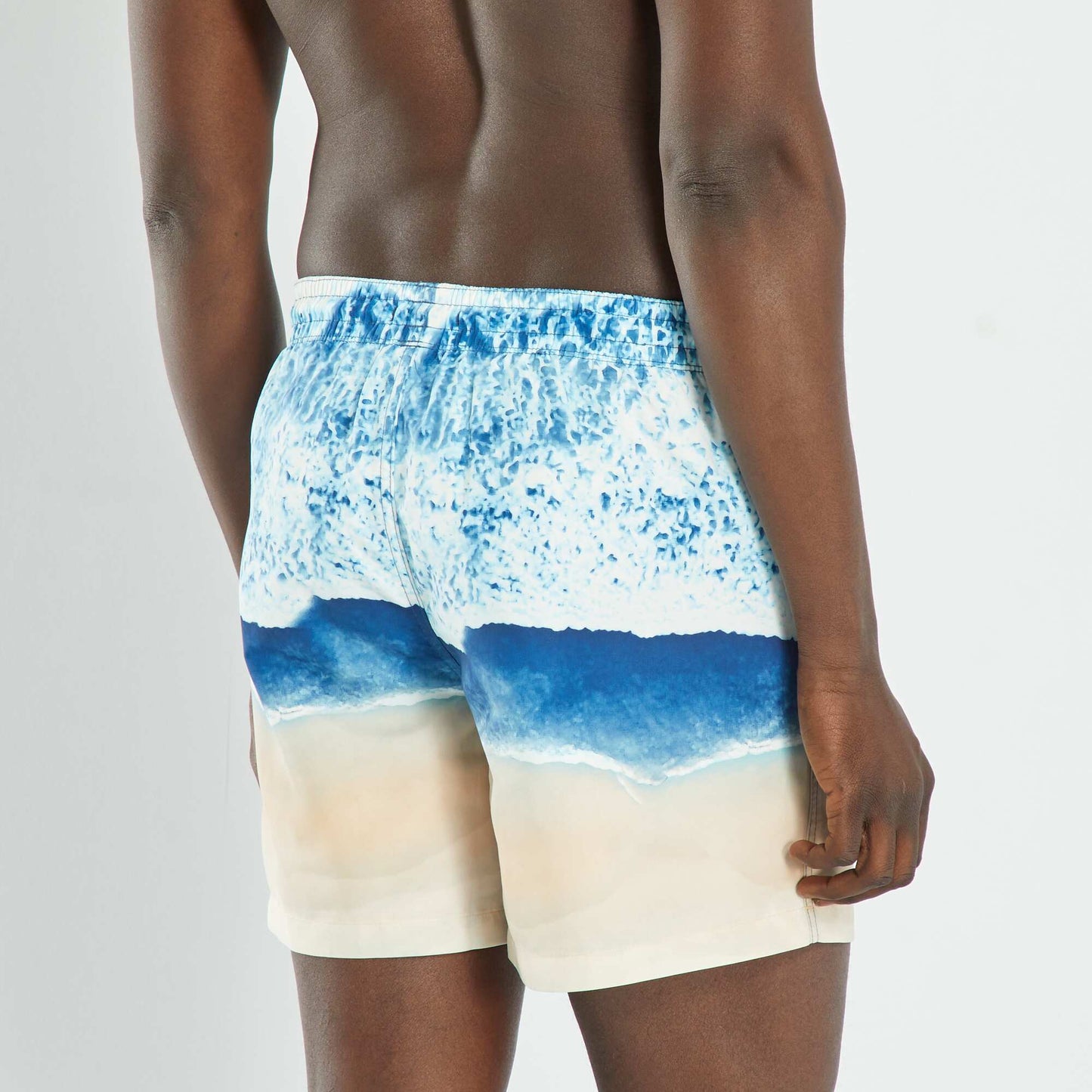 Short de bain avec imprim Bleu