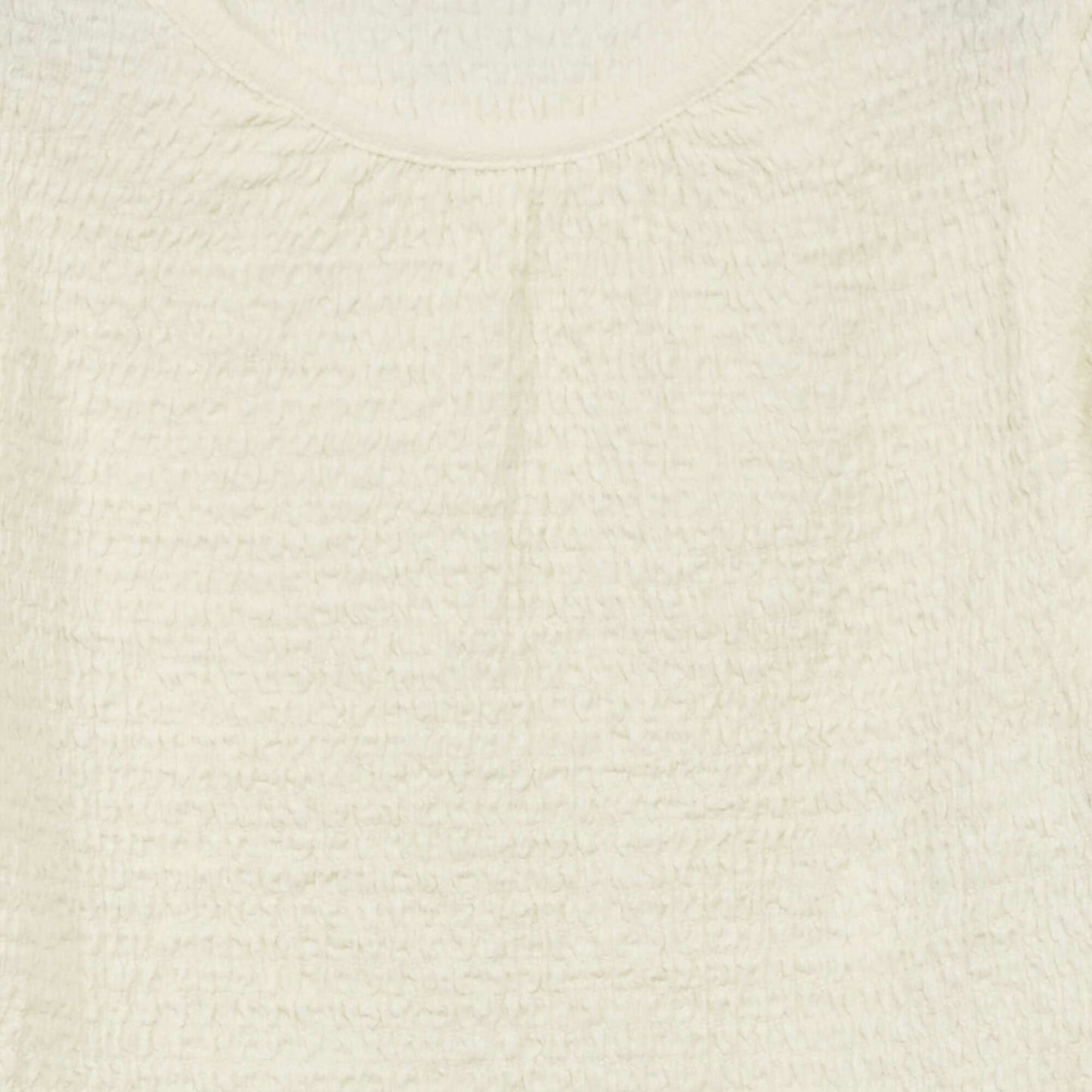 T-shirt en maille gaufr e unie Blanc