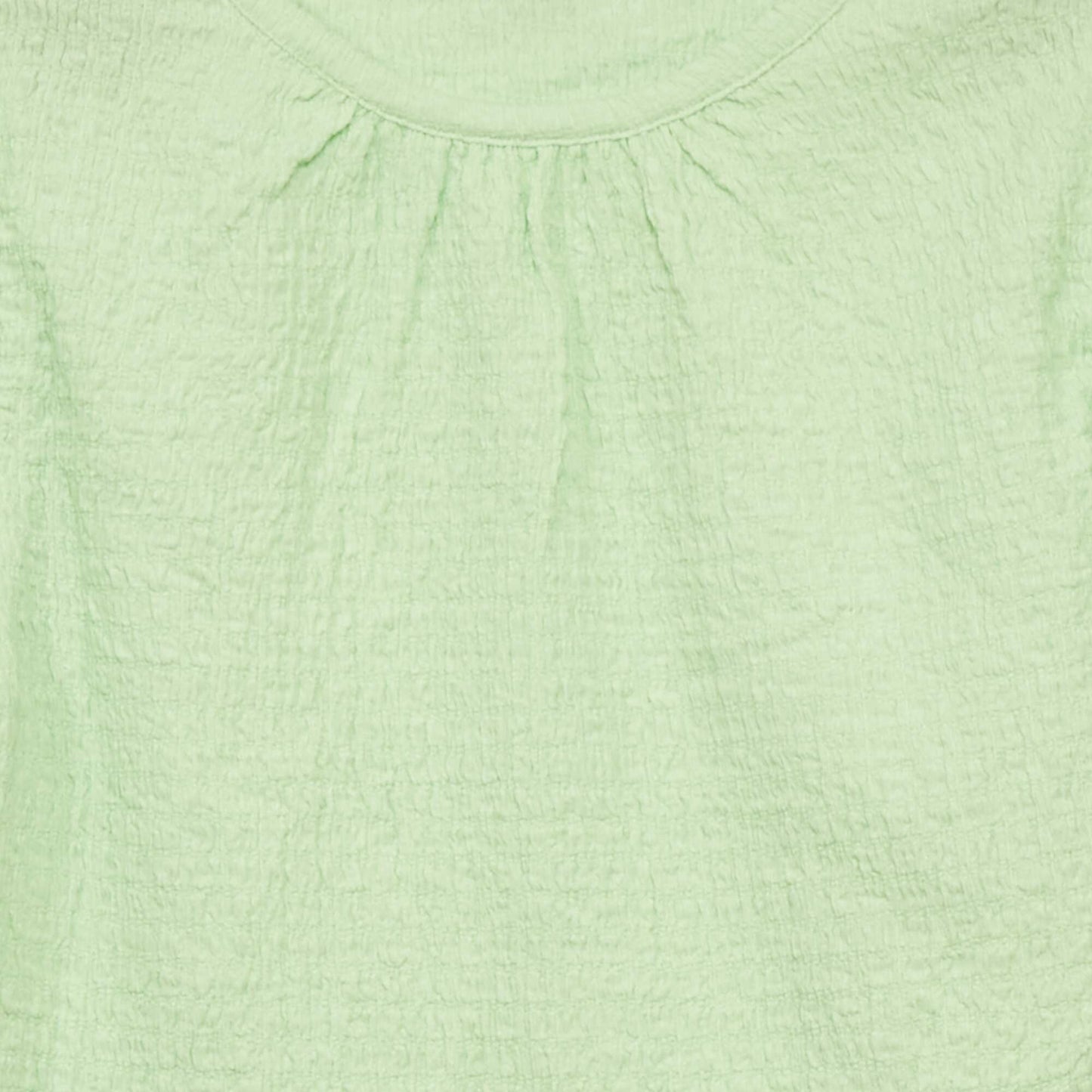 T-shirt en maille gaufr e unie Vert