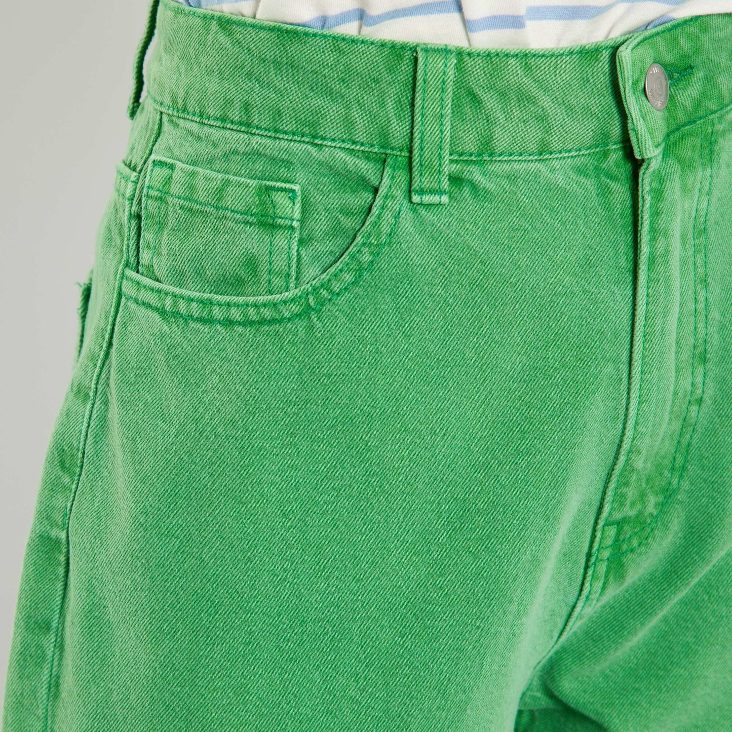 Pantalon wide leg taille haute Vert