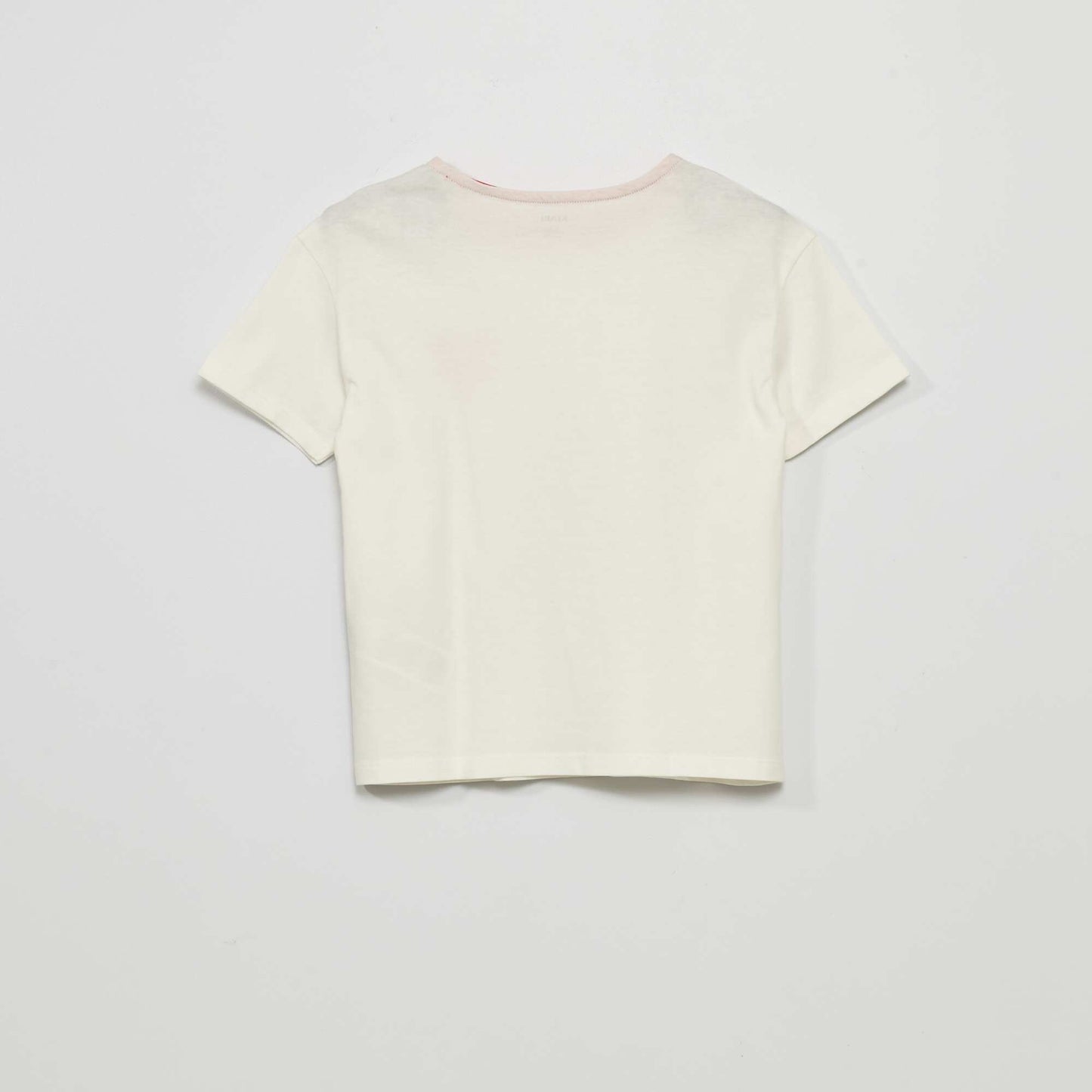 T-shirt col rond imprim Blanc