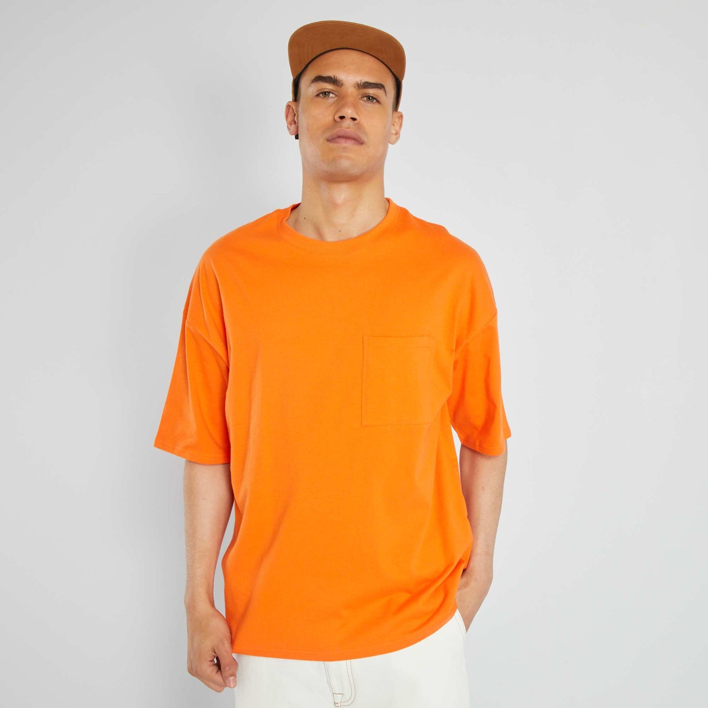 T-shirt oversize en jersey Orange