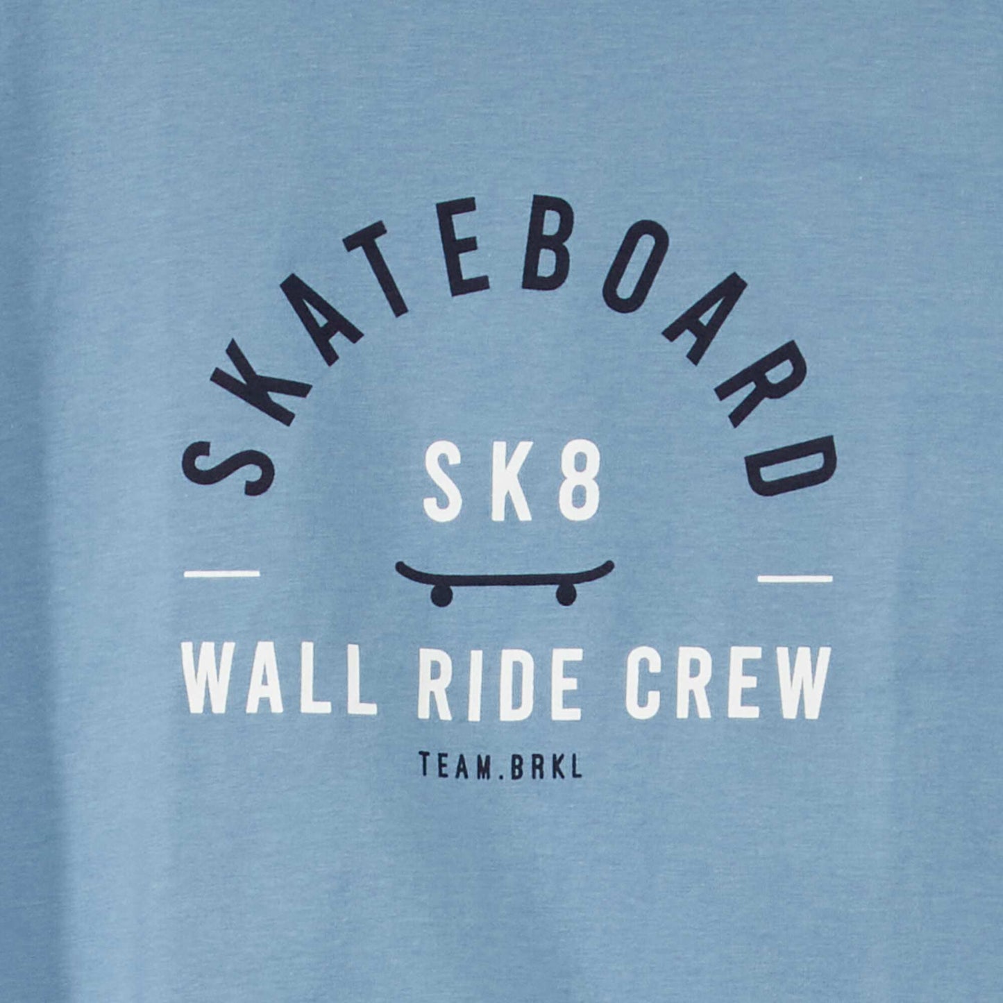 T-shirt en jersey avec imprim Bleu 'skate'
