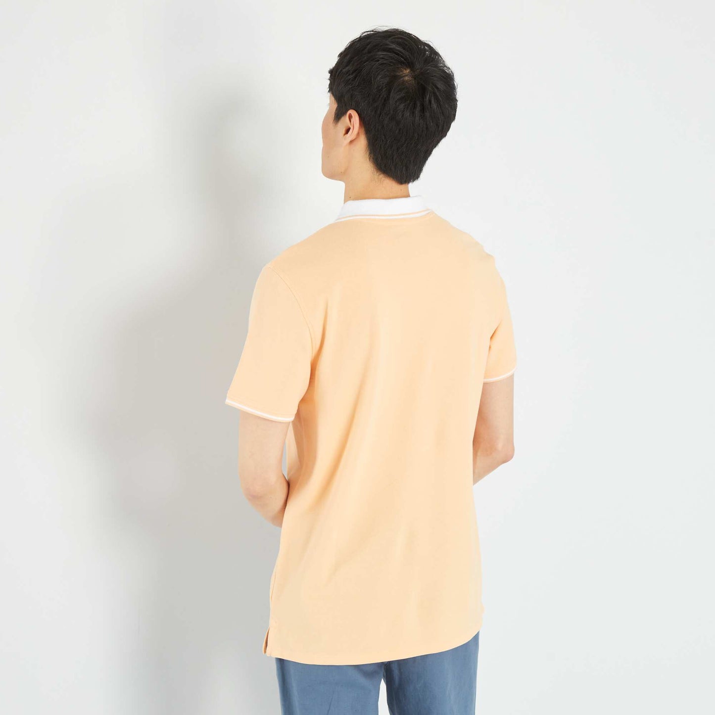 Polo en piqu de coton Orange