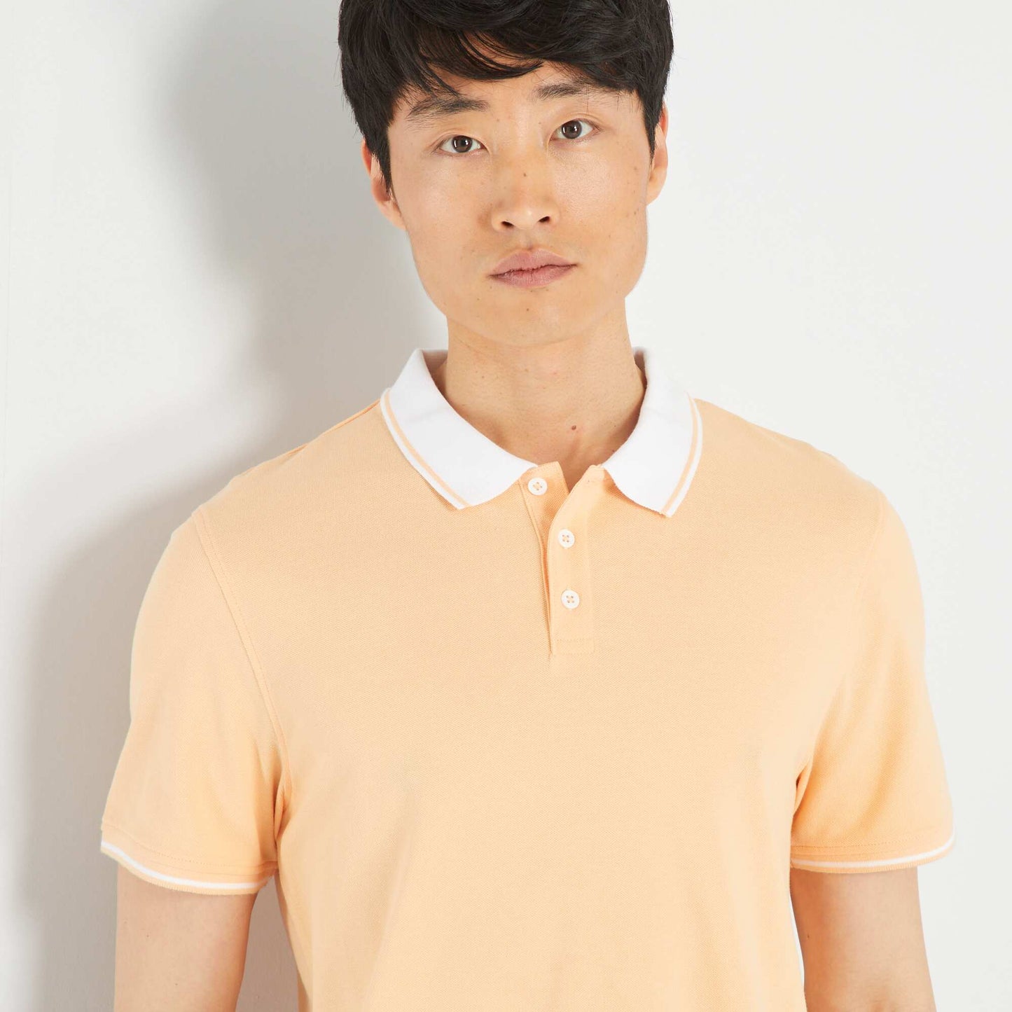 Polo en piqu de coton Orange