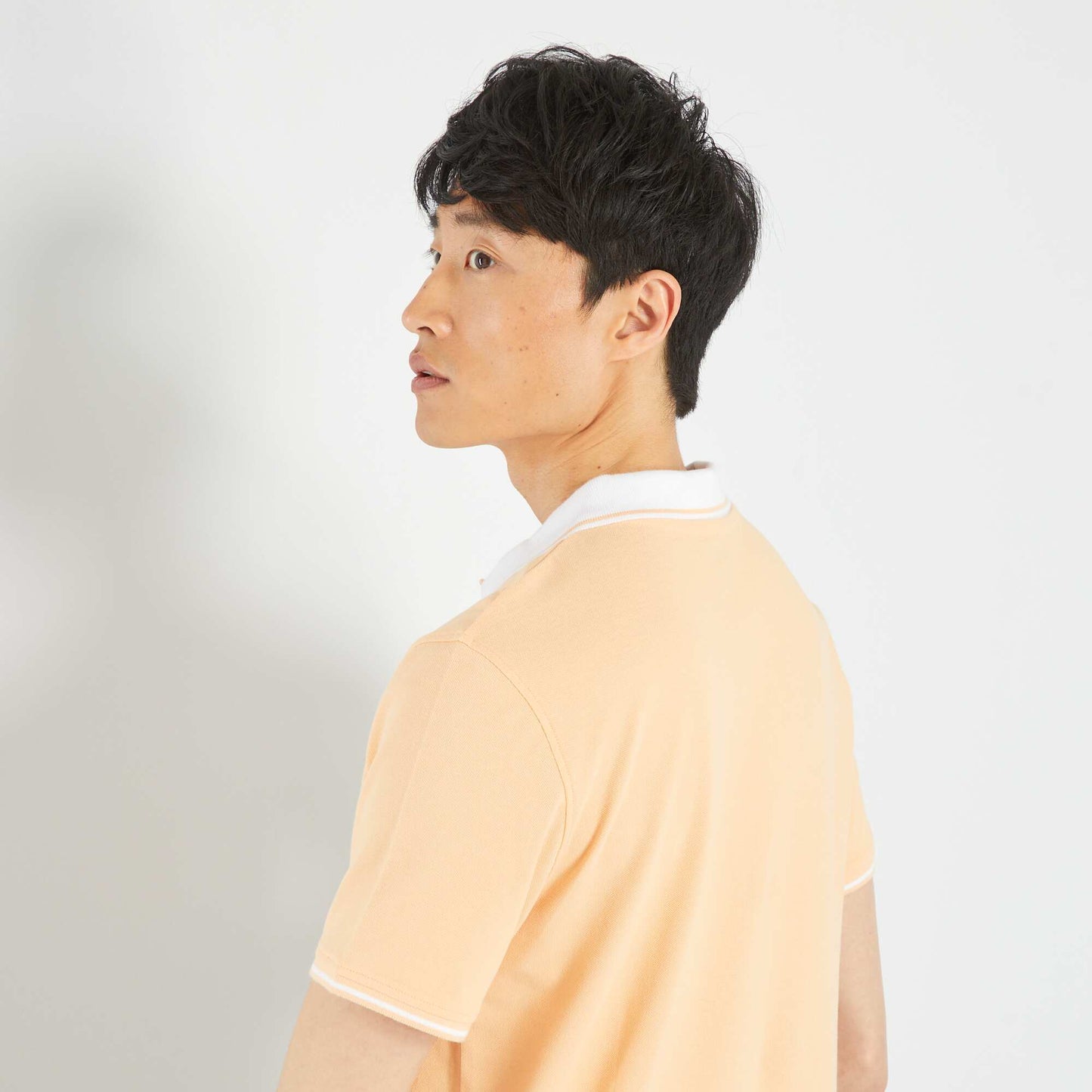 Polo en piqu de coton Orange