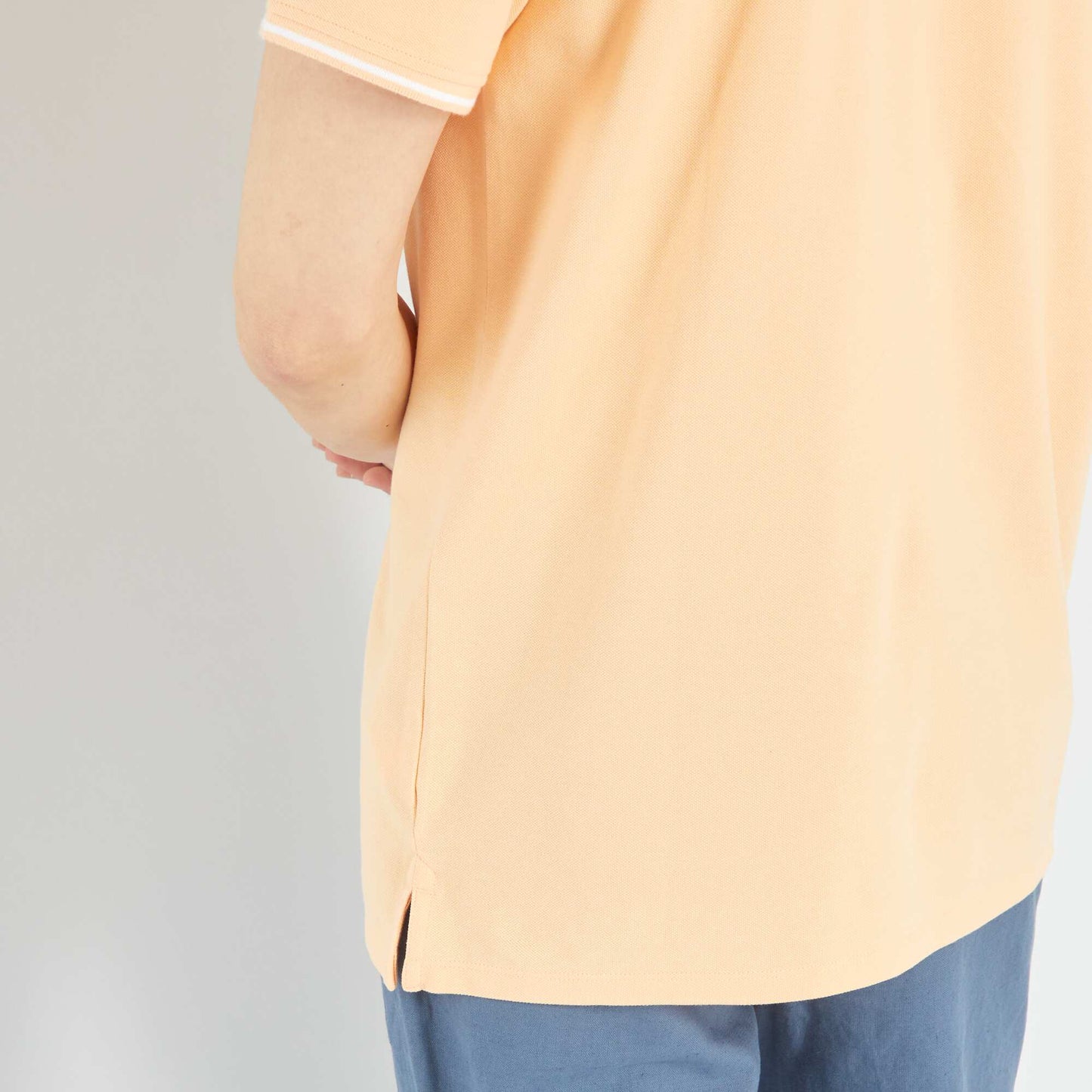 Polo en piqu de coton Orange