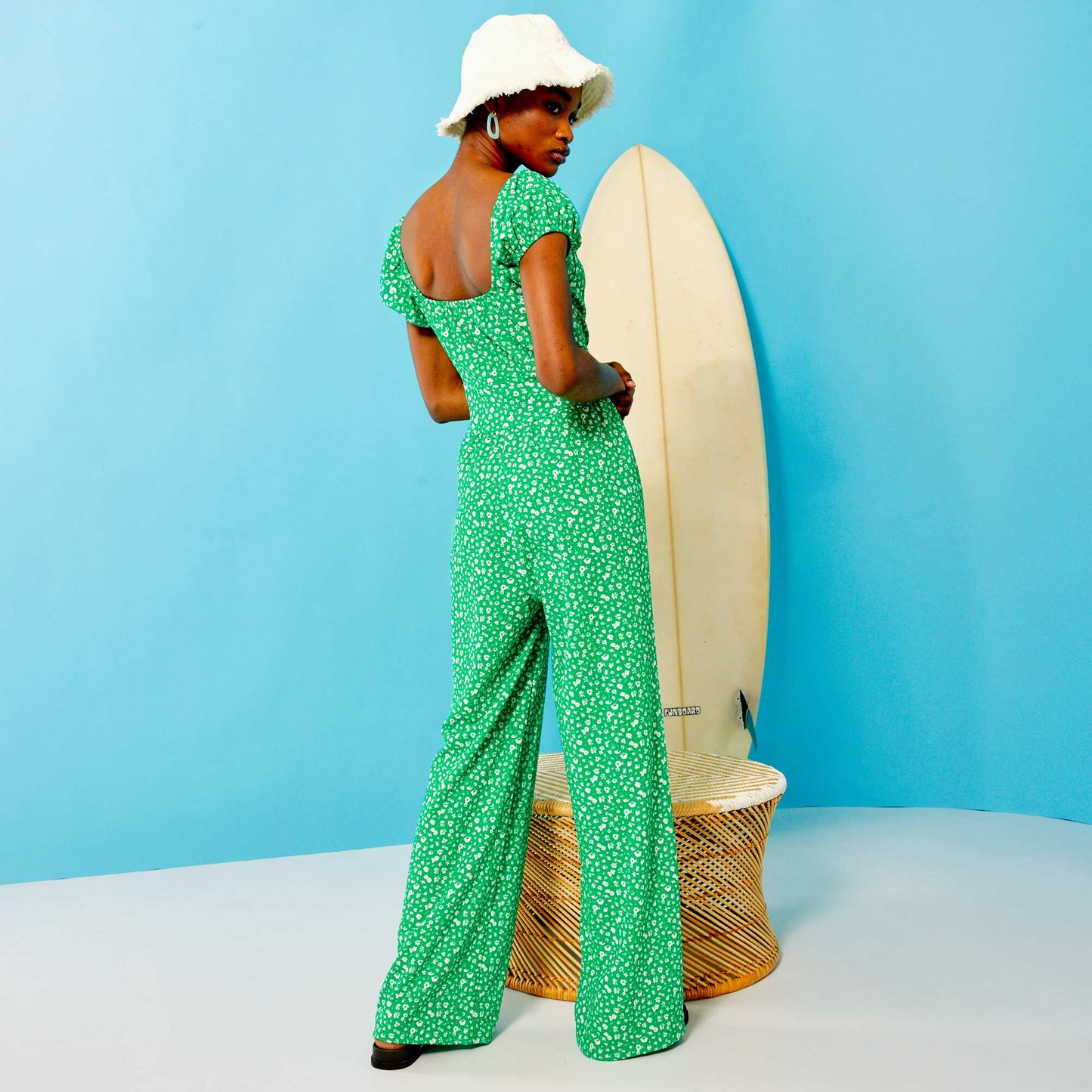 Combinaison longue avec imprim Vert/blanc