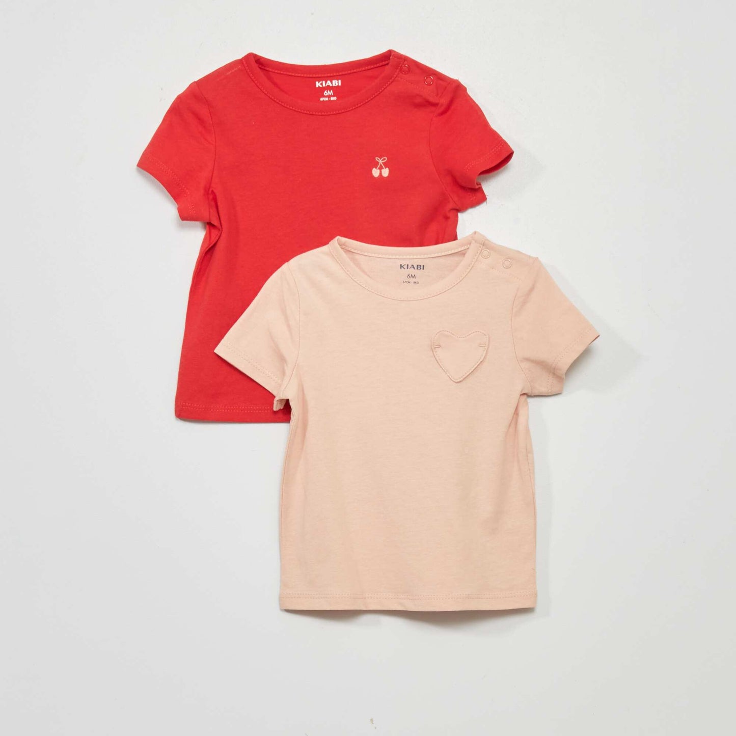 T-shirt manches courtes Rouge/rose