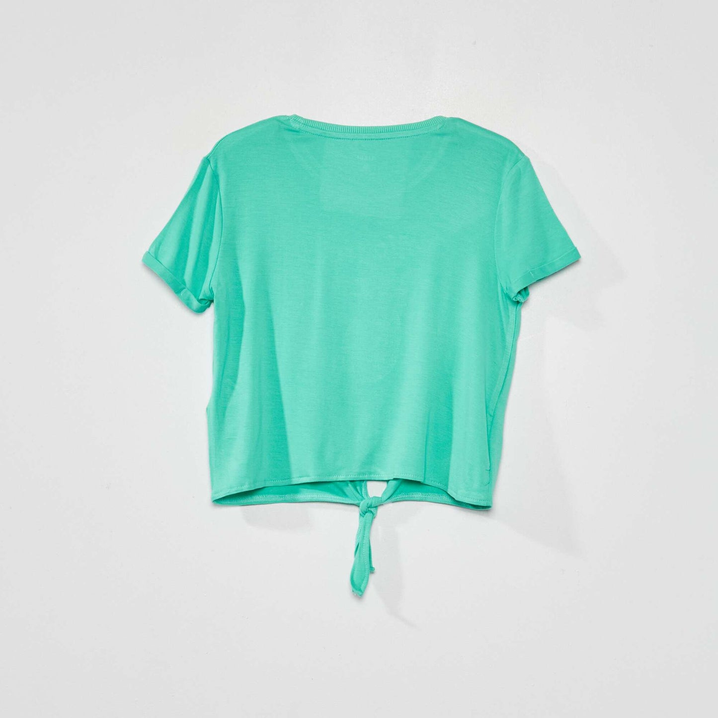 Tee-shirt nou avec imprim sequins Vert