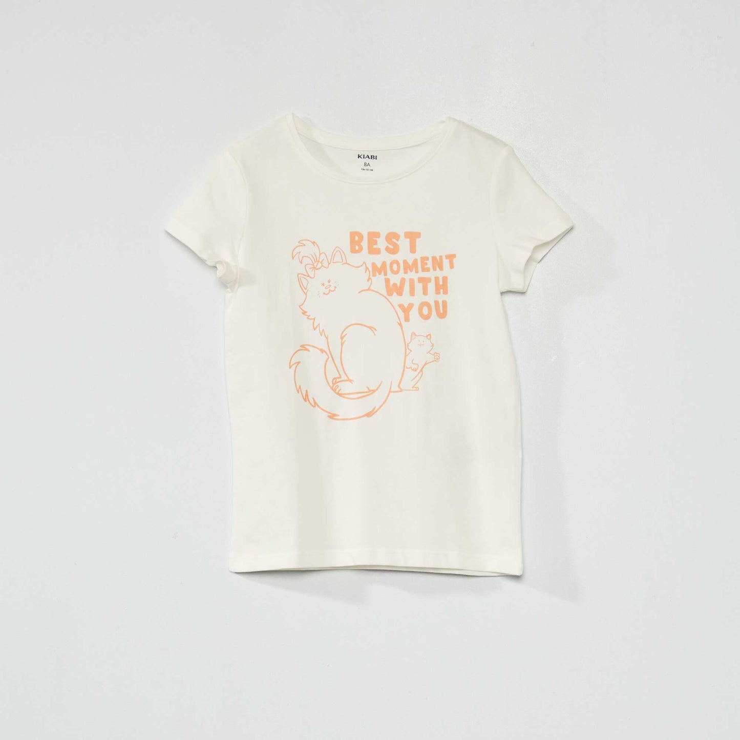 Tee-shirt imprim Blanc