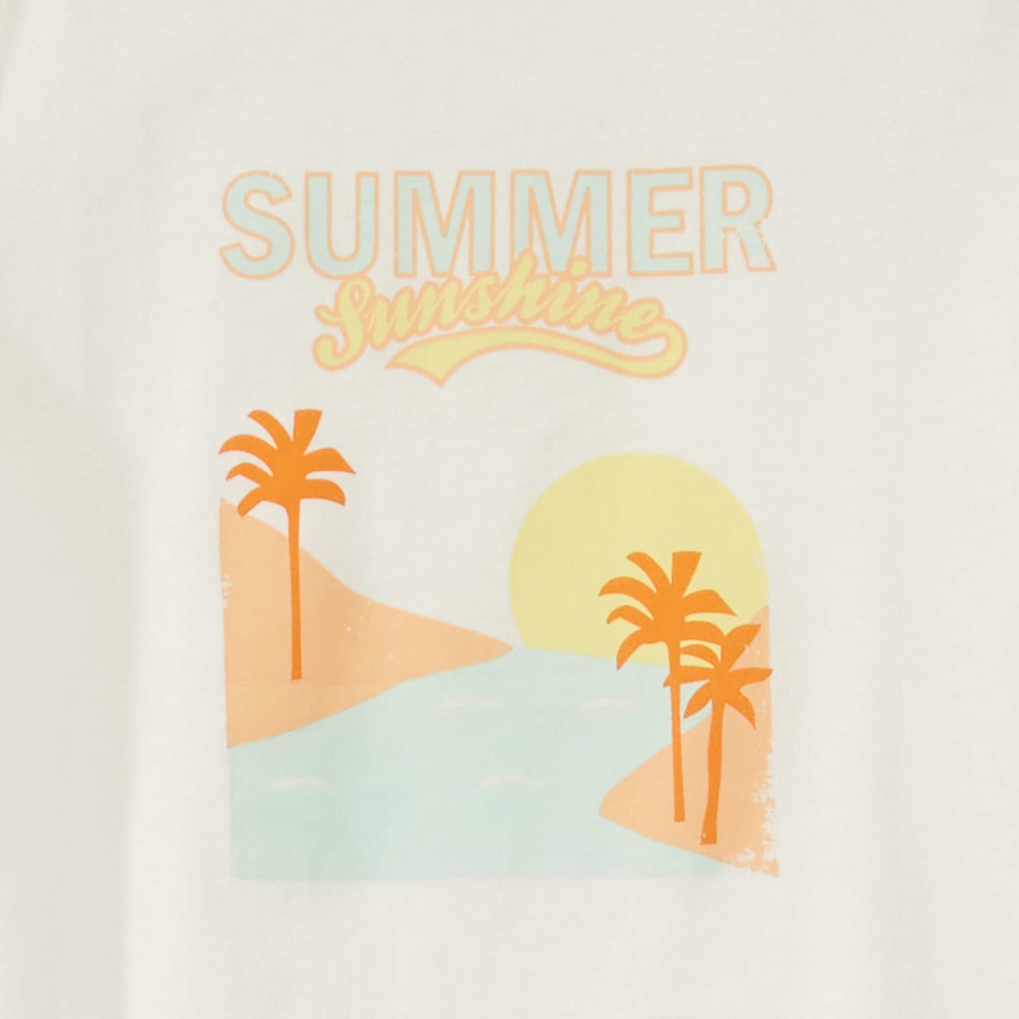 Tee-shirt imprim Blanc