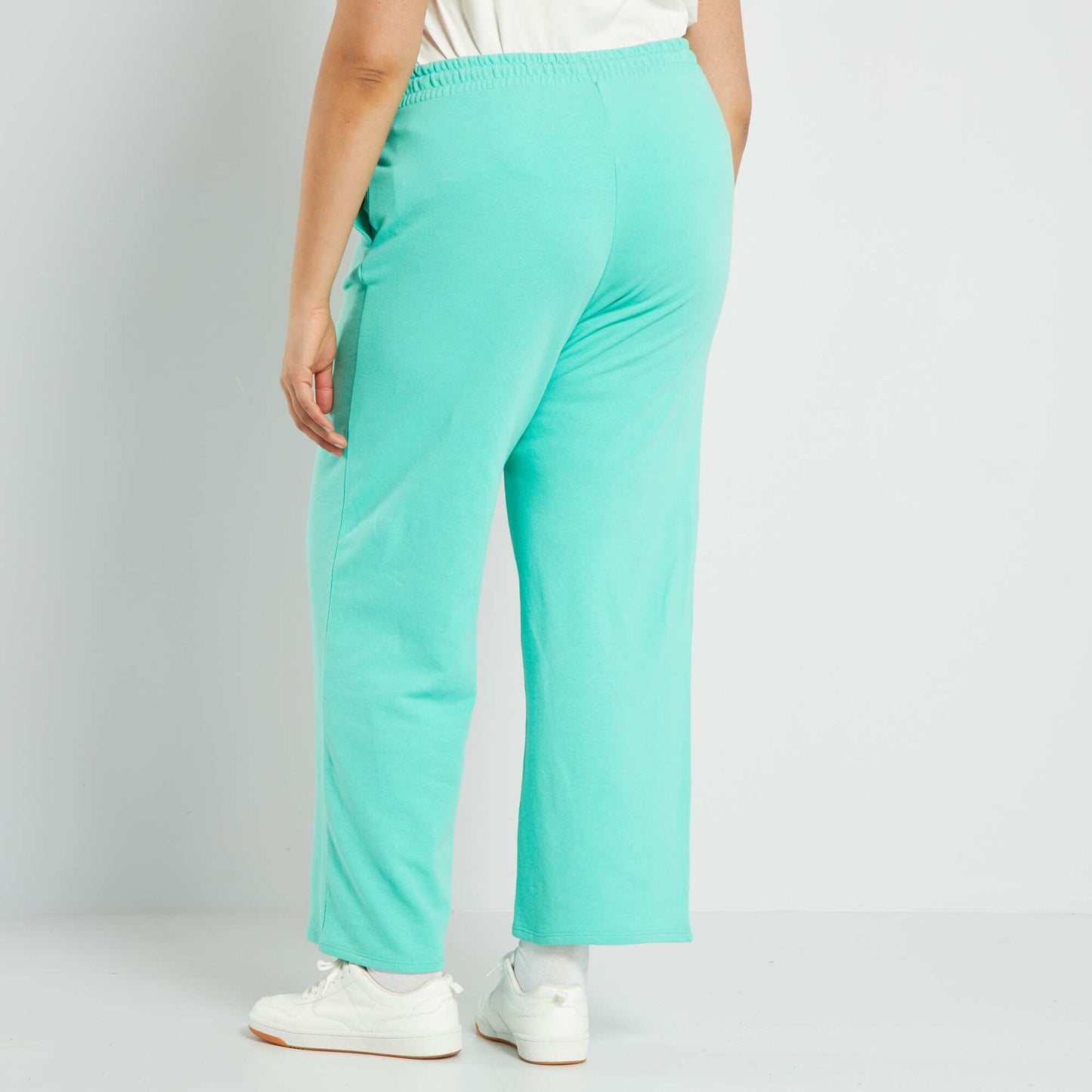 Pantalon large en molleton Vert