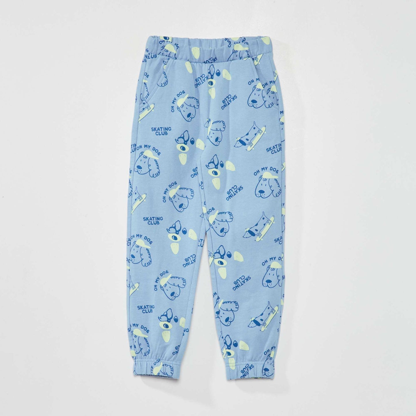 Pantalon de jogging en molleton imprim Bleu