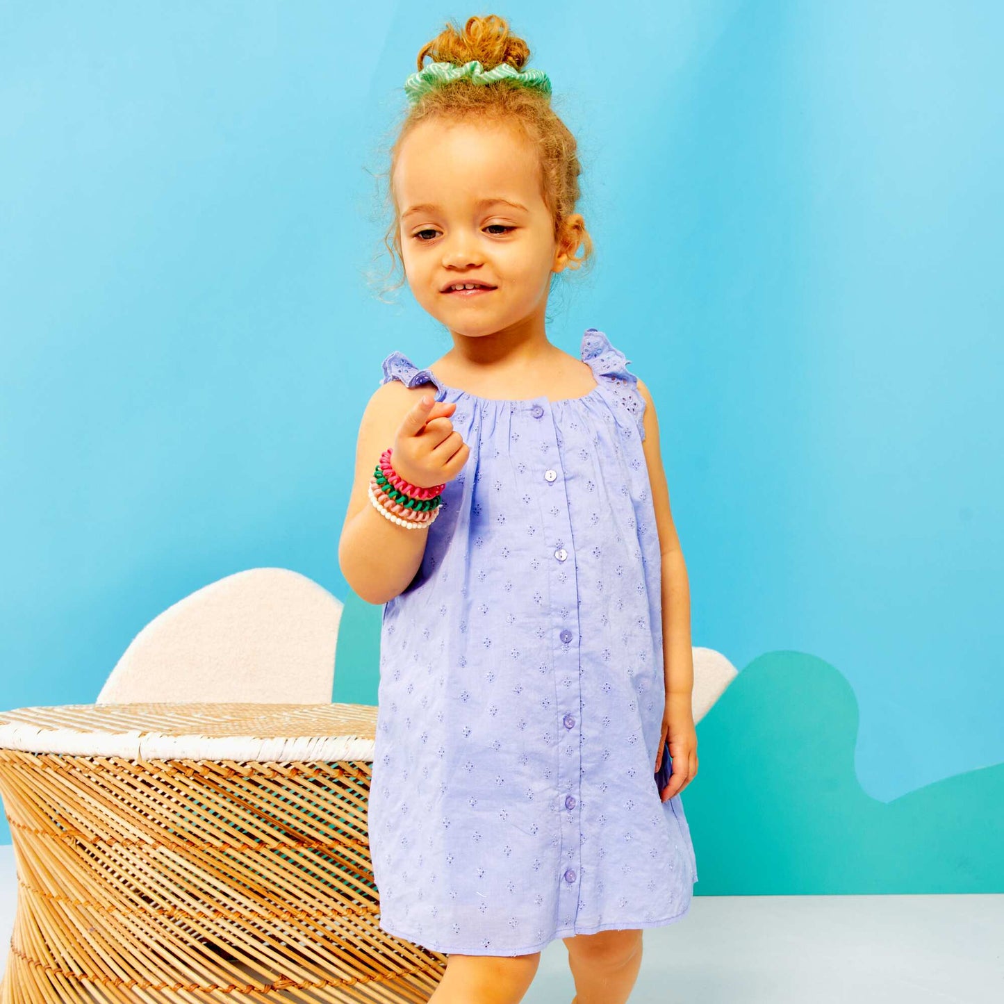 Robe vas e en broderie anglaise Violet