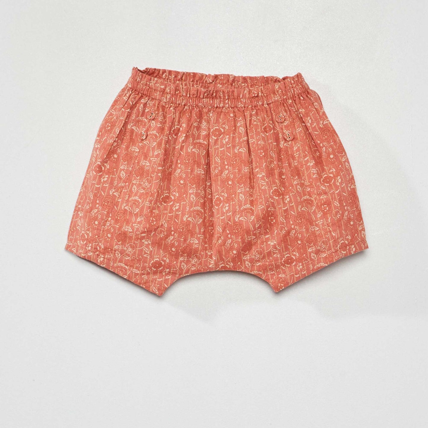 Short en voile de coton avec imprim Rose