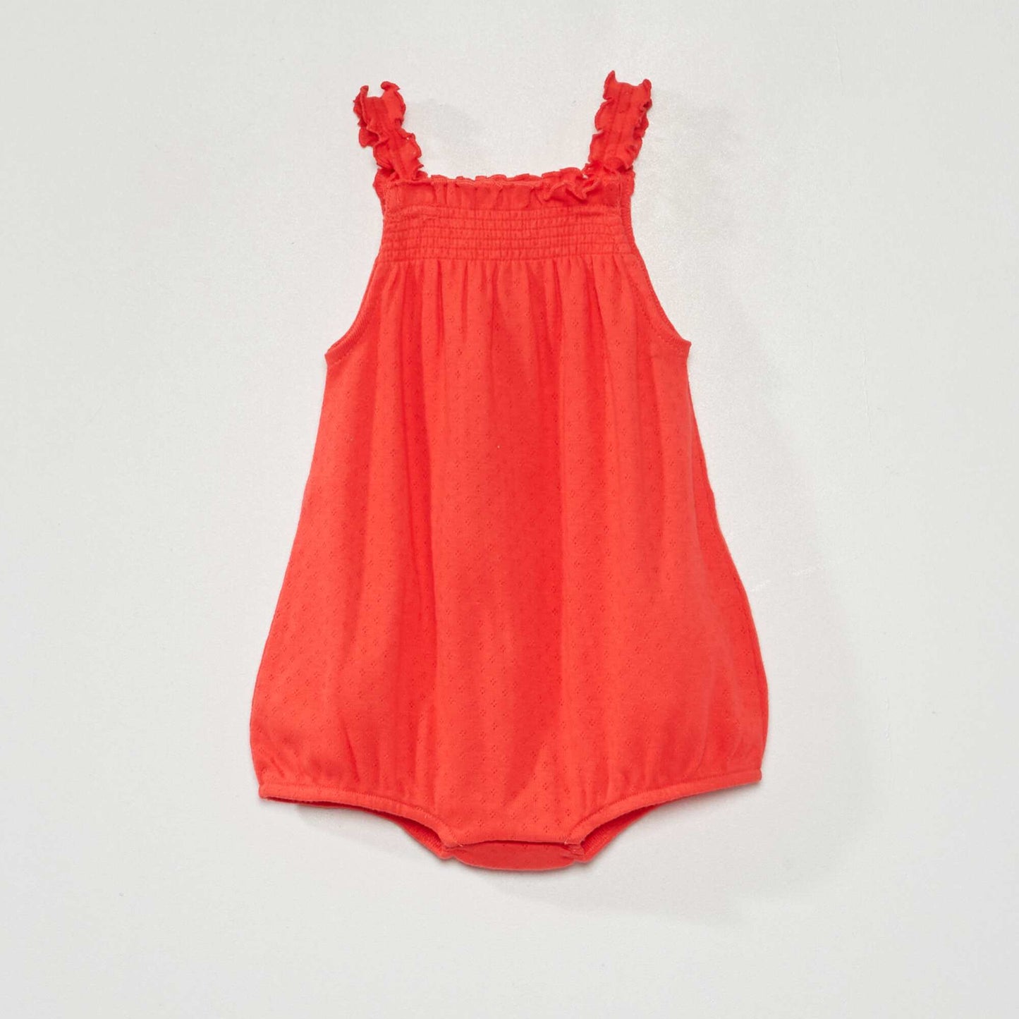 Barboteuse en pointelle Rouge