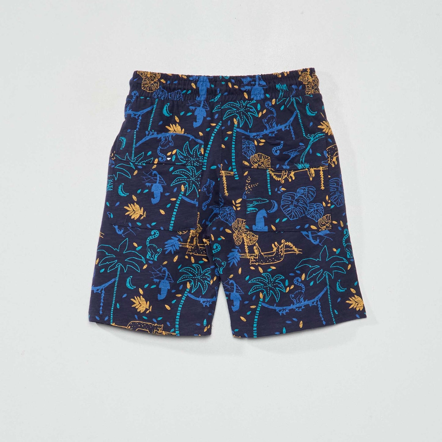 Bermuda en jersey imprim Bleu