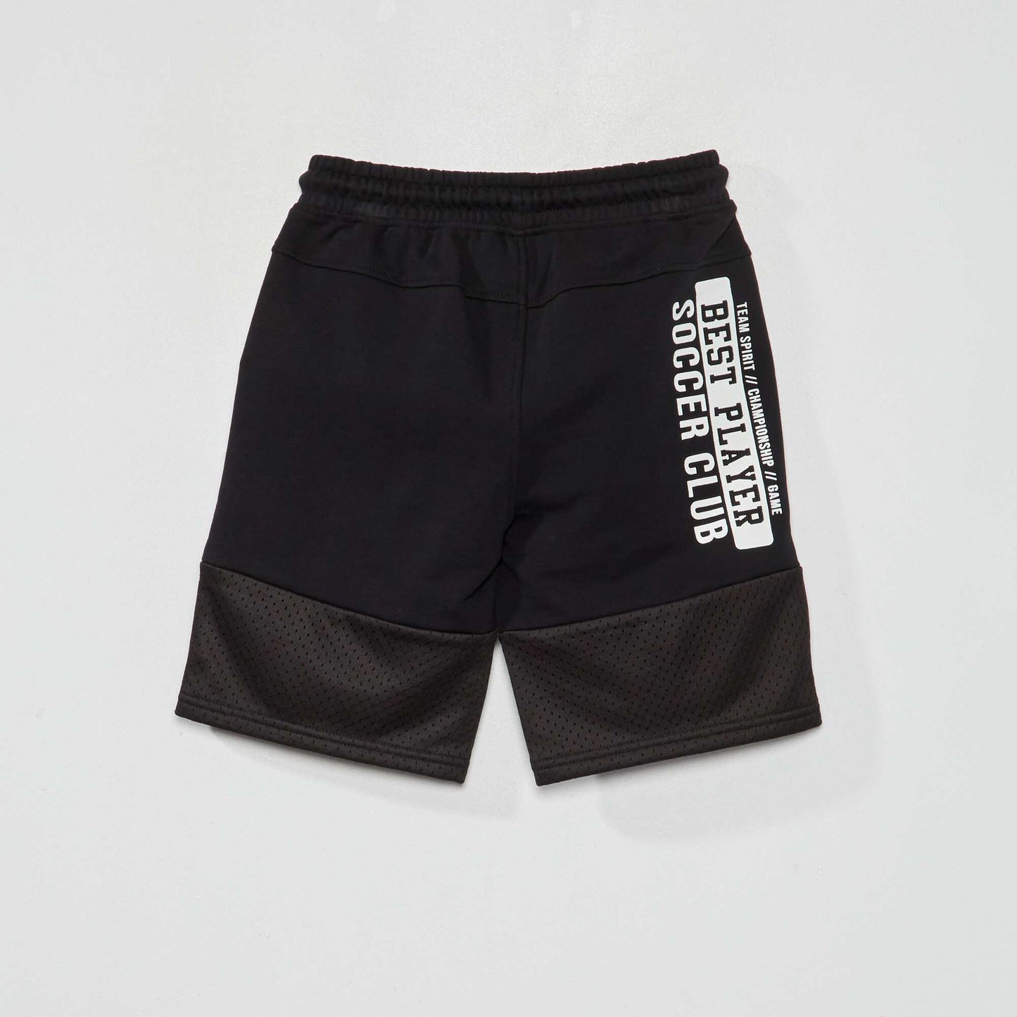 Short en molleton bi-mati re Noir