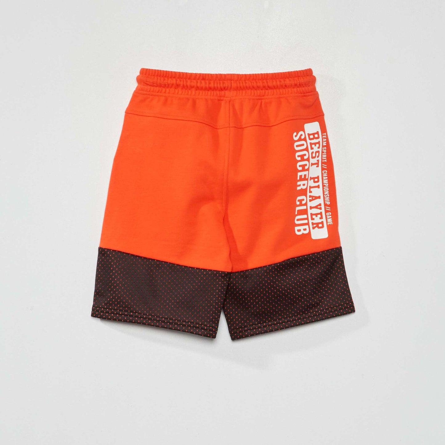 Short en molleton bi-mati re Rouge