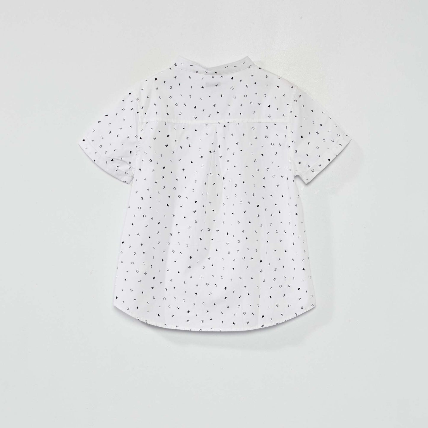 Chemise manches courtes Blanc motifs