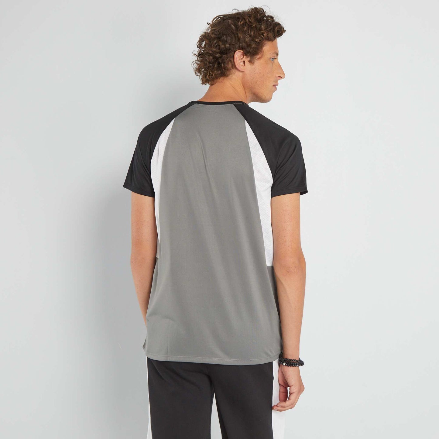 T-shirt de sport bi-mati re gris
