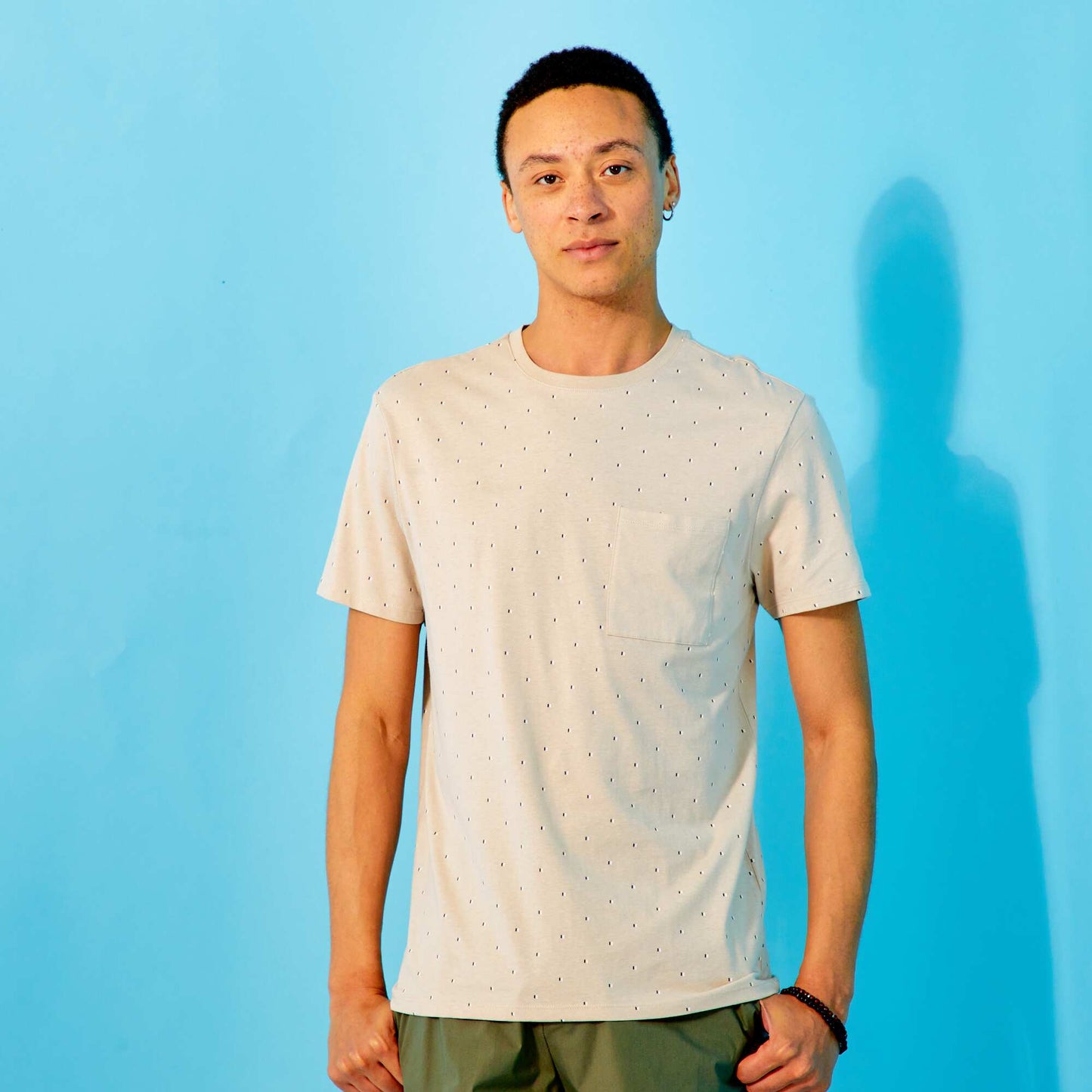 T-shirt manches courtes avec imprim Gris