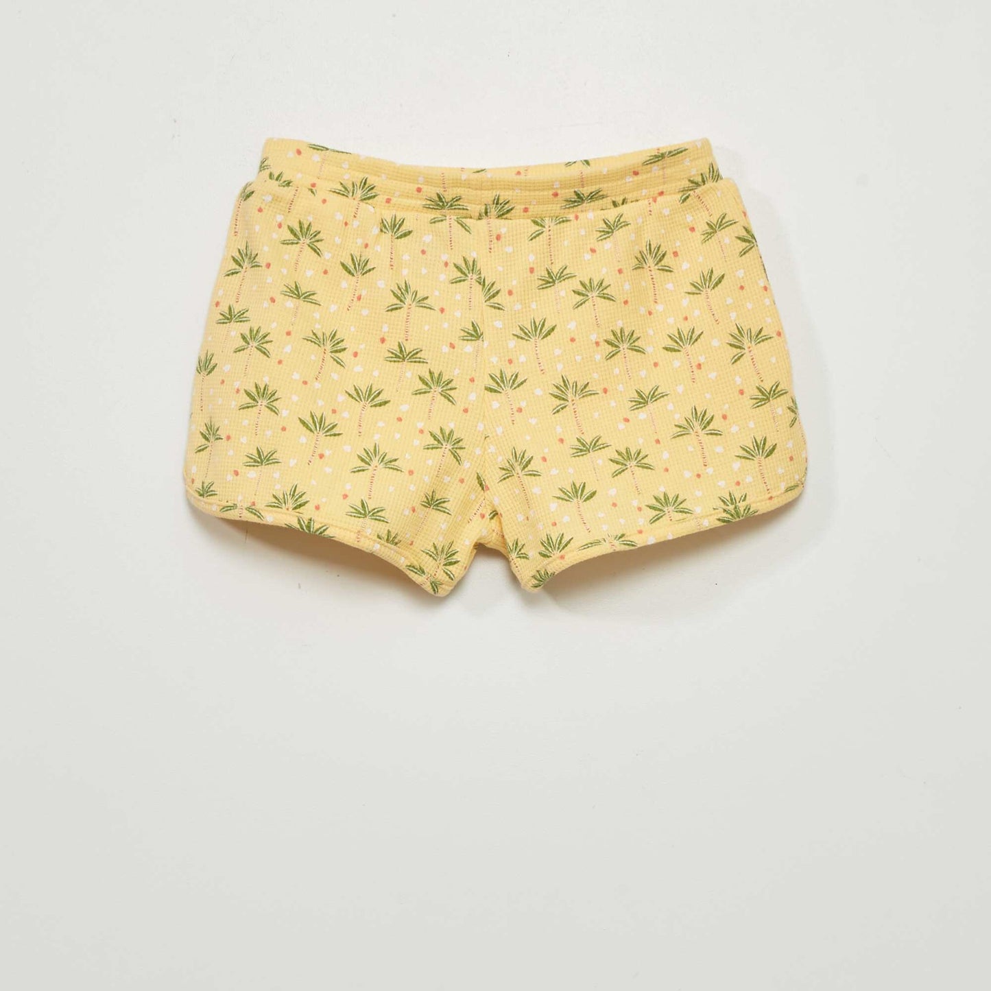 Short en maille gaufr e Jaune