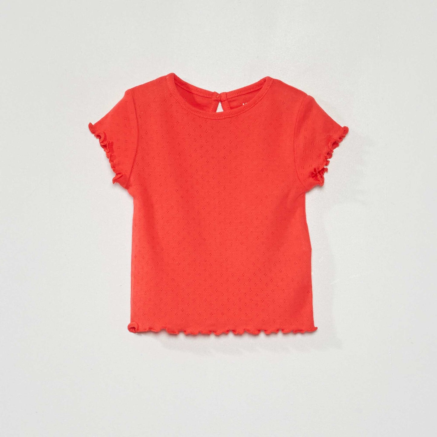 Lot de 3 t-shirts en maille pointelle ROUGE