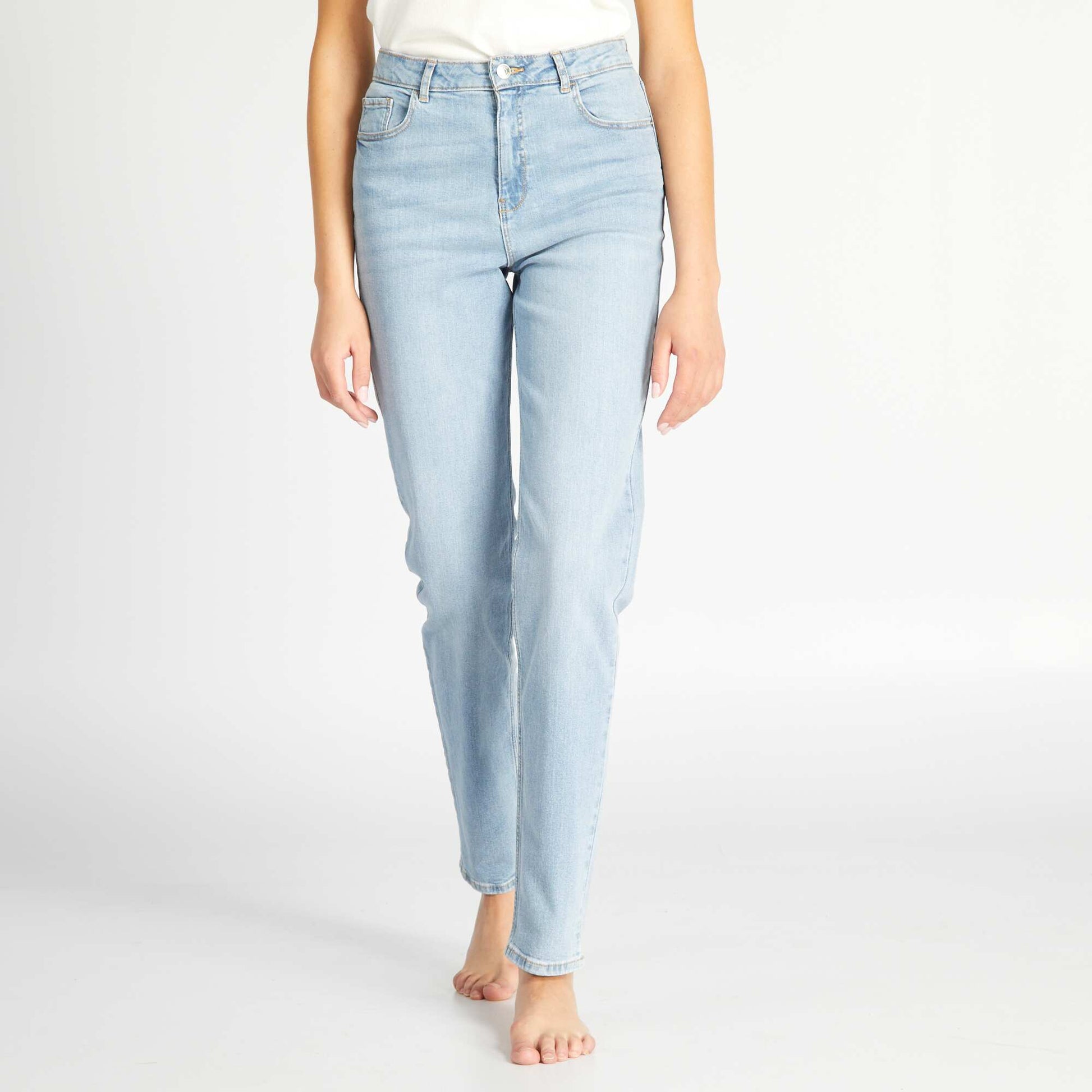 Jean regular taille haute - L28 TRIPLE STONE
