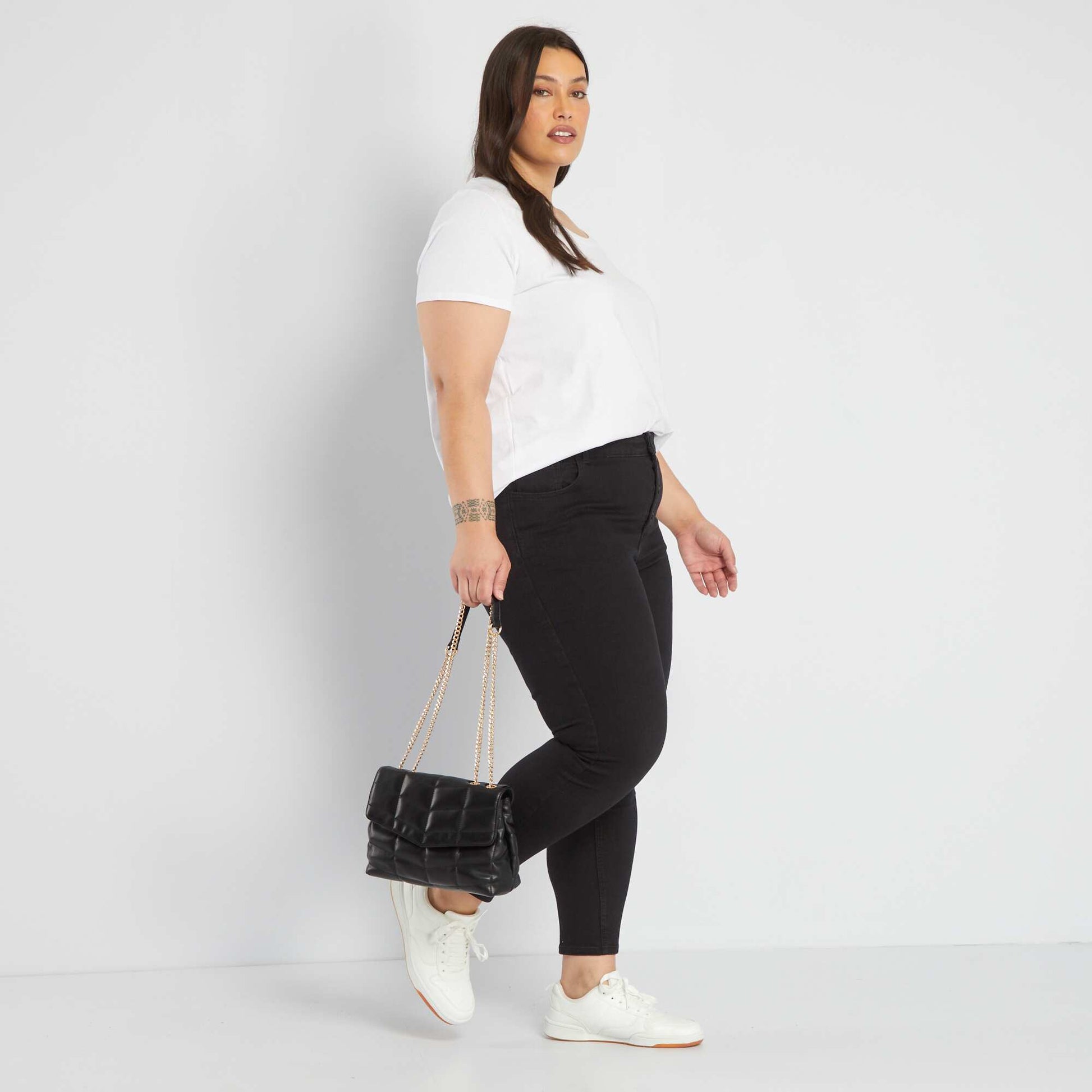 Jean skinny à taille haute - L32 NOIR