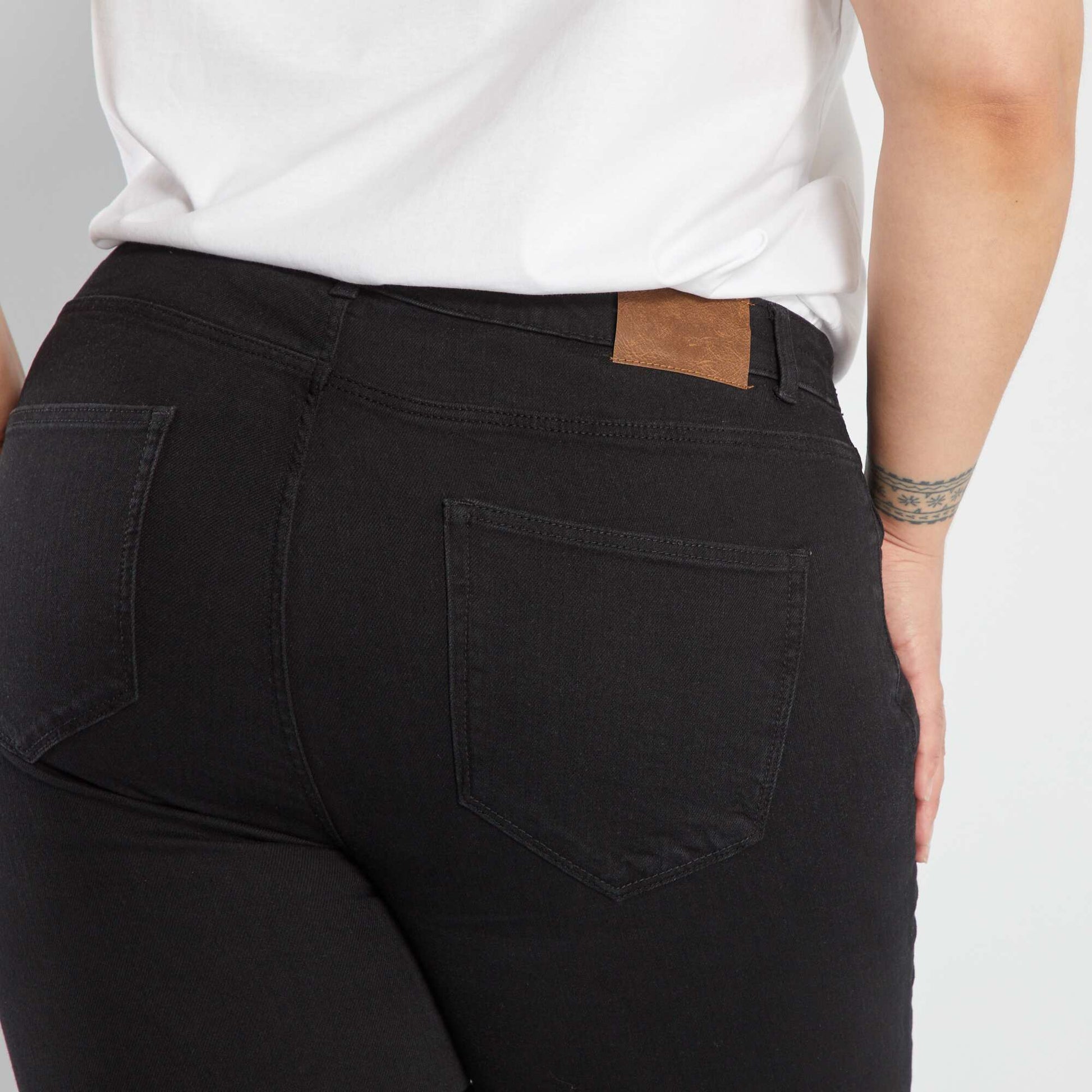 Jean skinny à taille haute - L32 NOIR