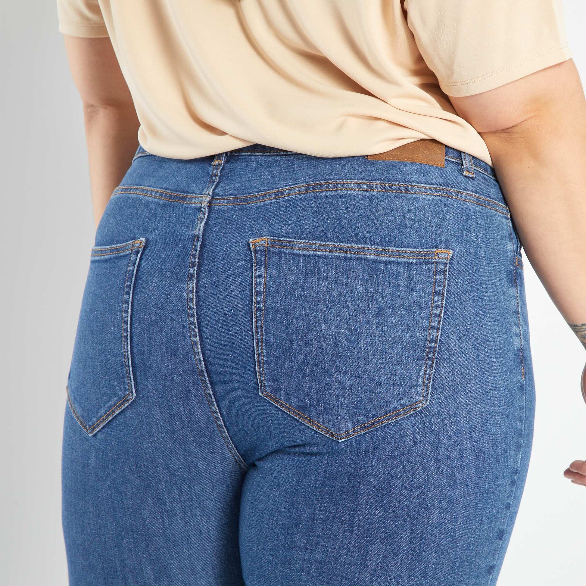 Jean skinny à taille haute - L32 BLEU