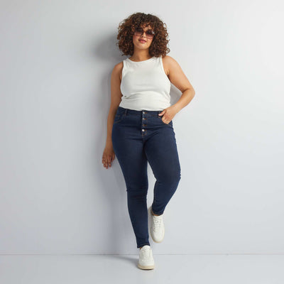 Jean skinny à taille haute - L32 BLEU