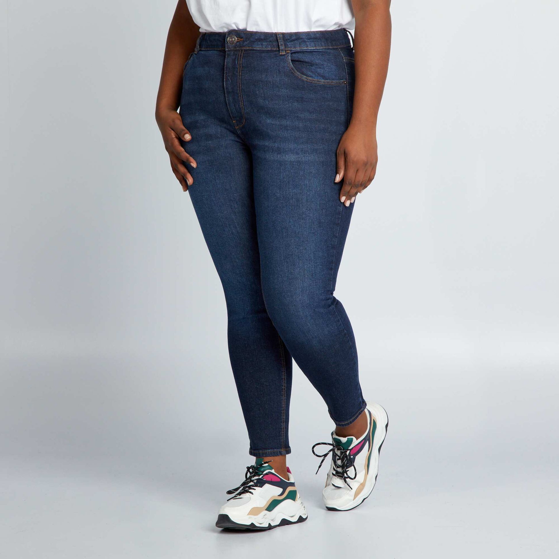 Jean slim taille haute - L28 BRUT