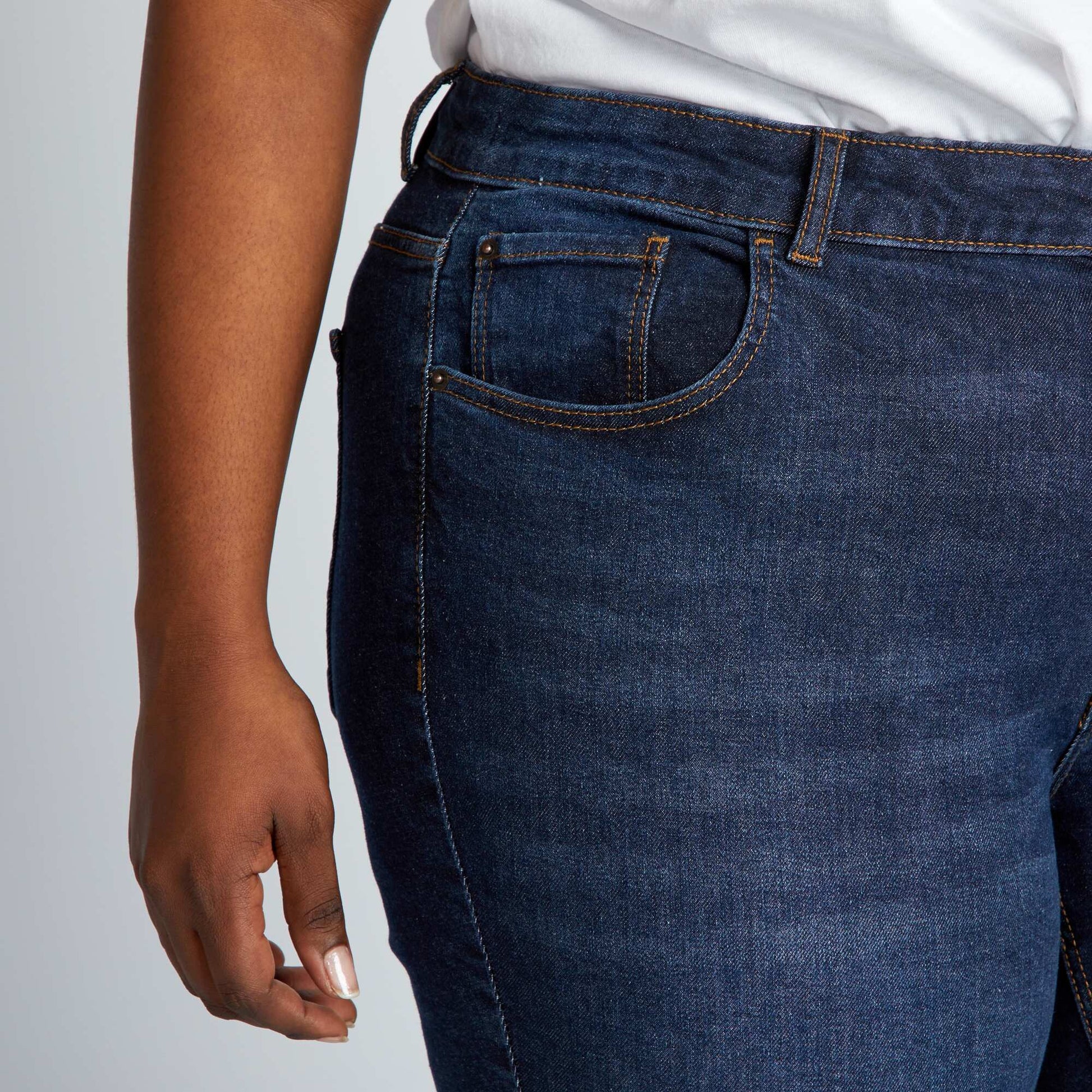 Jean slim taille haute - L28 BRUT