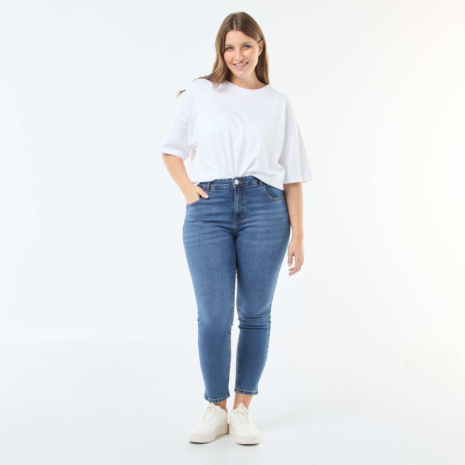 Jean slim taille haute - L28 STONE