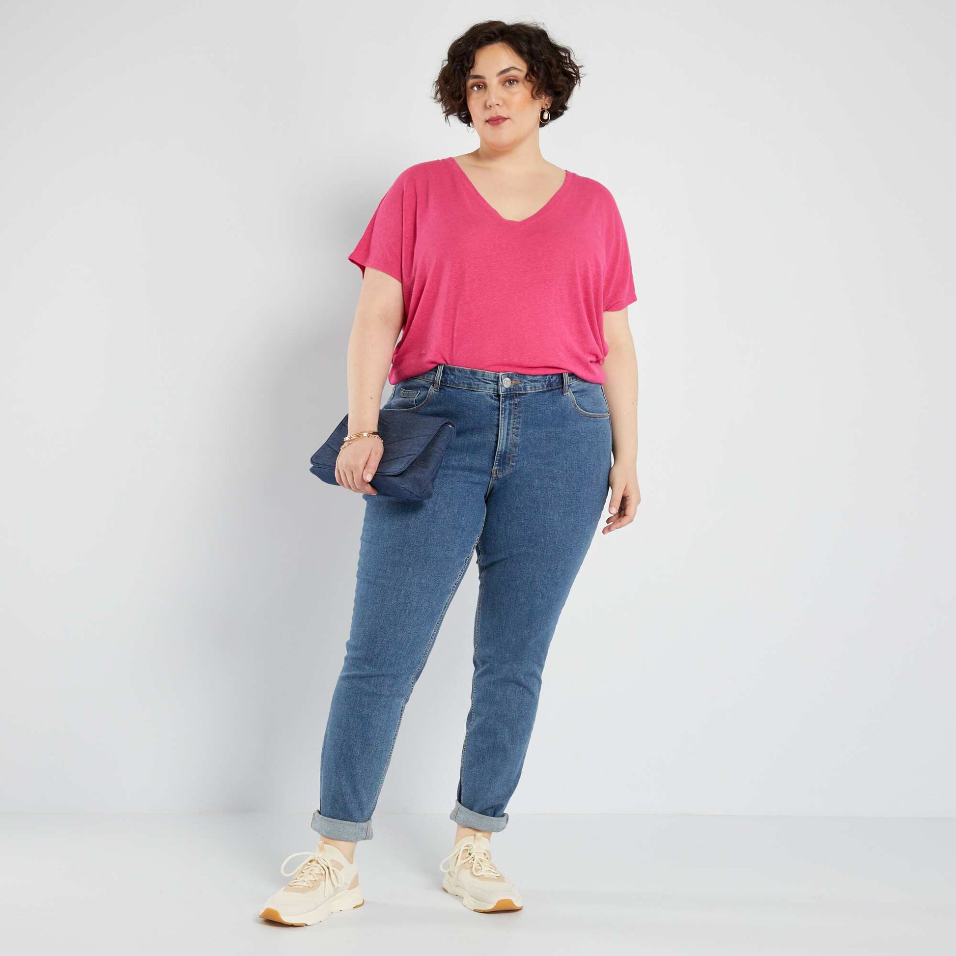 Jean slim à taille haute - L32 STONE